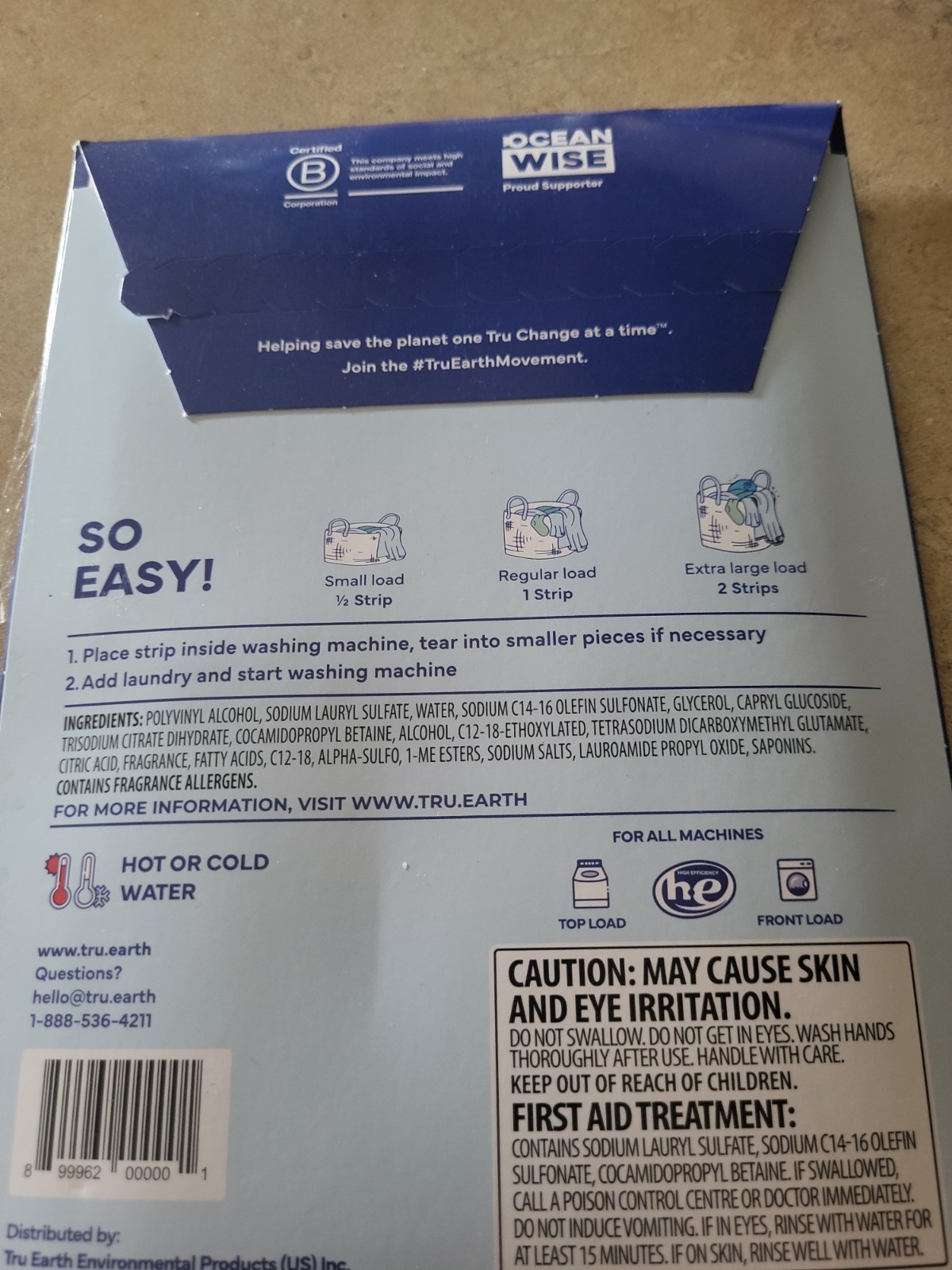 Tru Earth Laundry Detergent Sheets – Fresh Linen Scent – Up to 64 Loads (32…