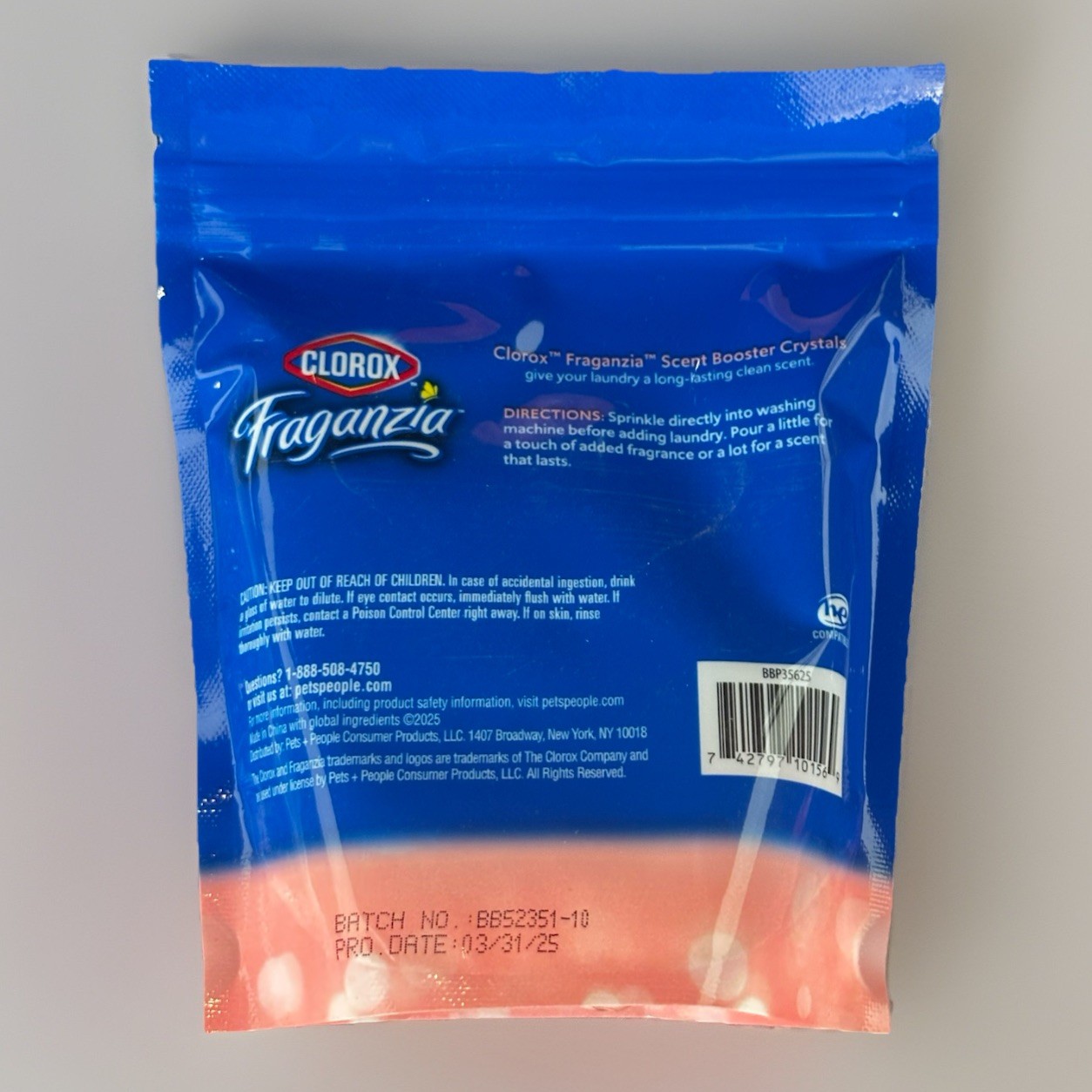 3x Clorox Fraganzia ROSE In Wash Scent Booster Crystals 10oz Ea