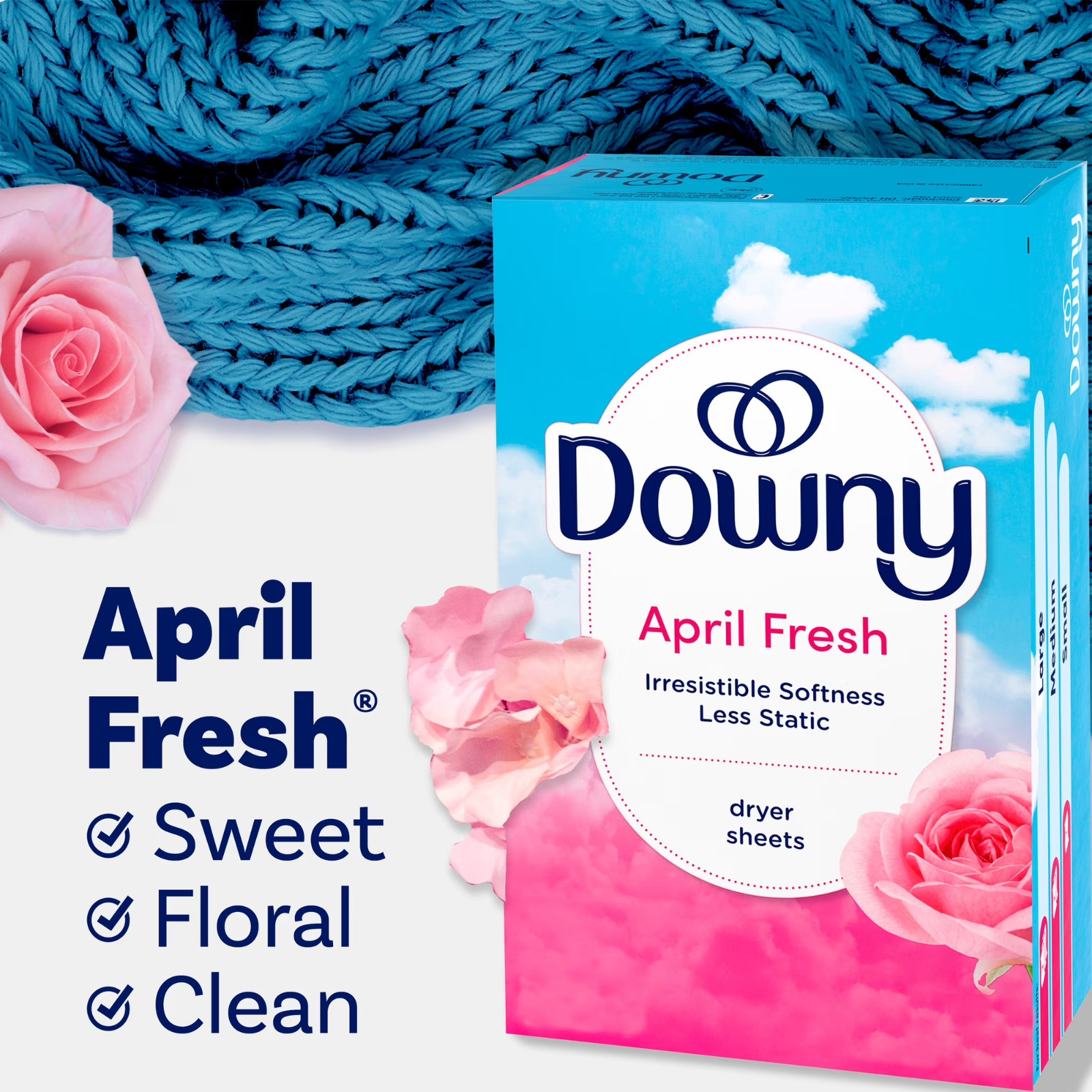 Downy Fabric Softener Dryer Sheets, April Fresh Scent, 240 Count….