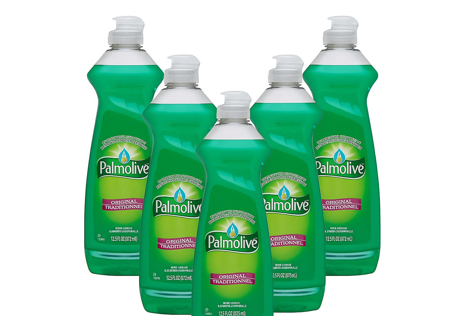 Palmolive Dishwashing Liquid Original 12.6 oz Pack of 5 | Grease Cutting Dish So