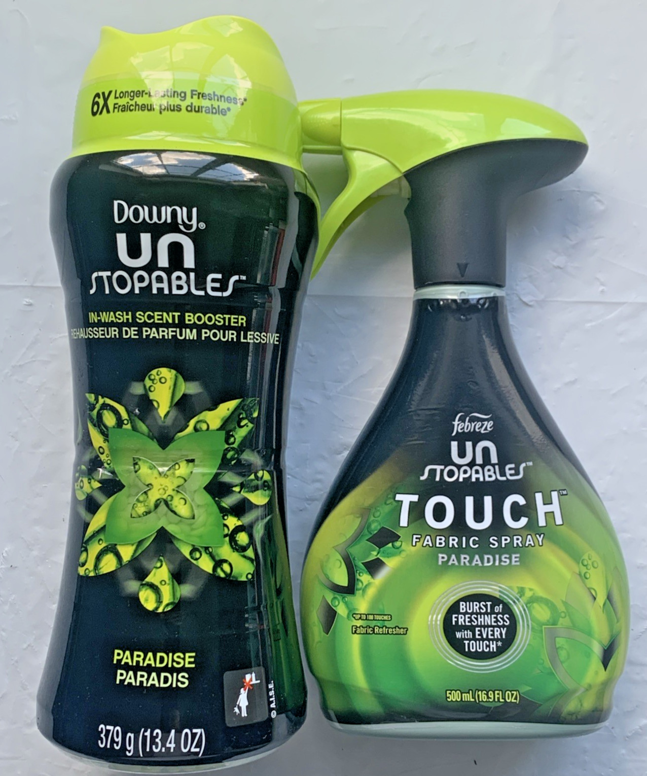 2 Pack Combo Febreze Downy Unstoppables Fabric Spray & Scent Bead Paradise
