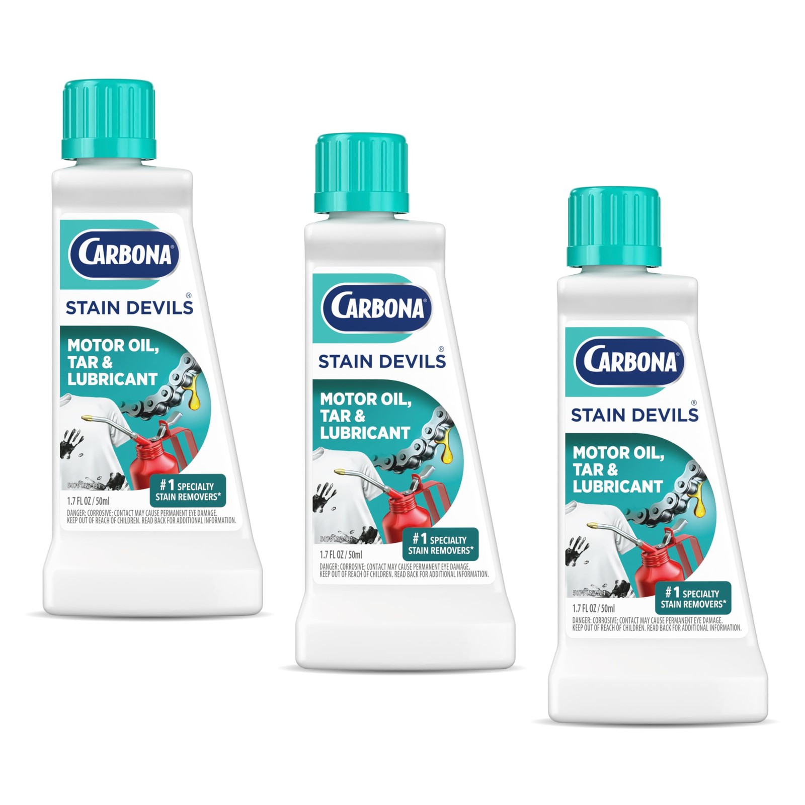 Carbona Stain Devils 7 Motor Oil Tar Stain Remover 1.7 Fl Oz 3 Pack