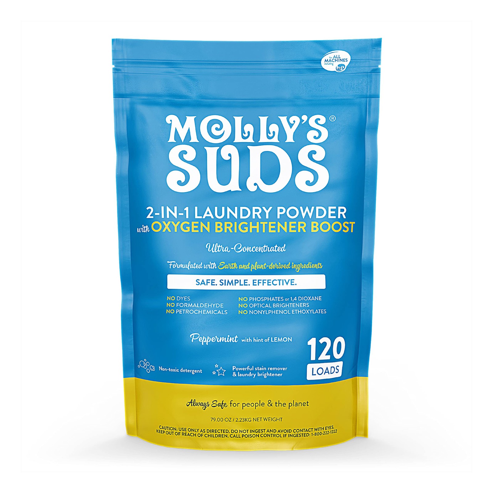 Molly’s Suds 2-in-1 Original Laundry Powder with Oxygen Brightener Boost | Clean