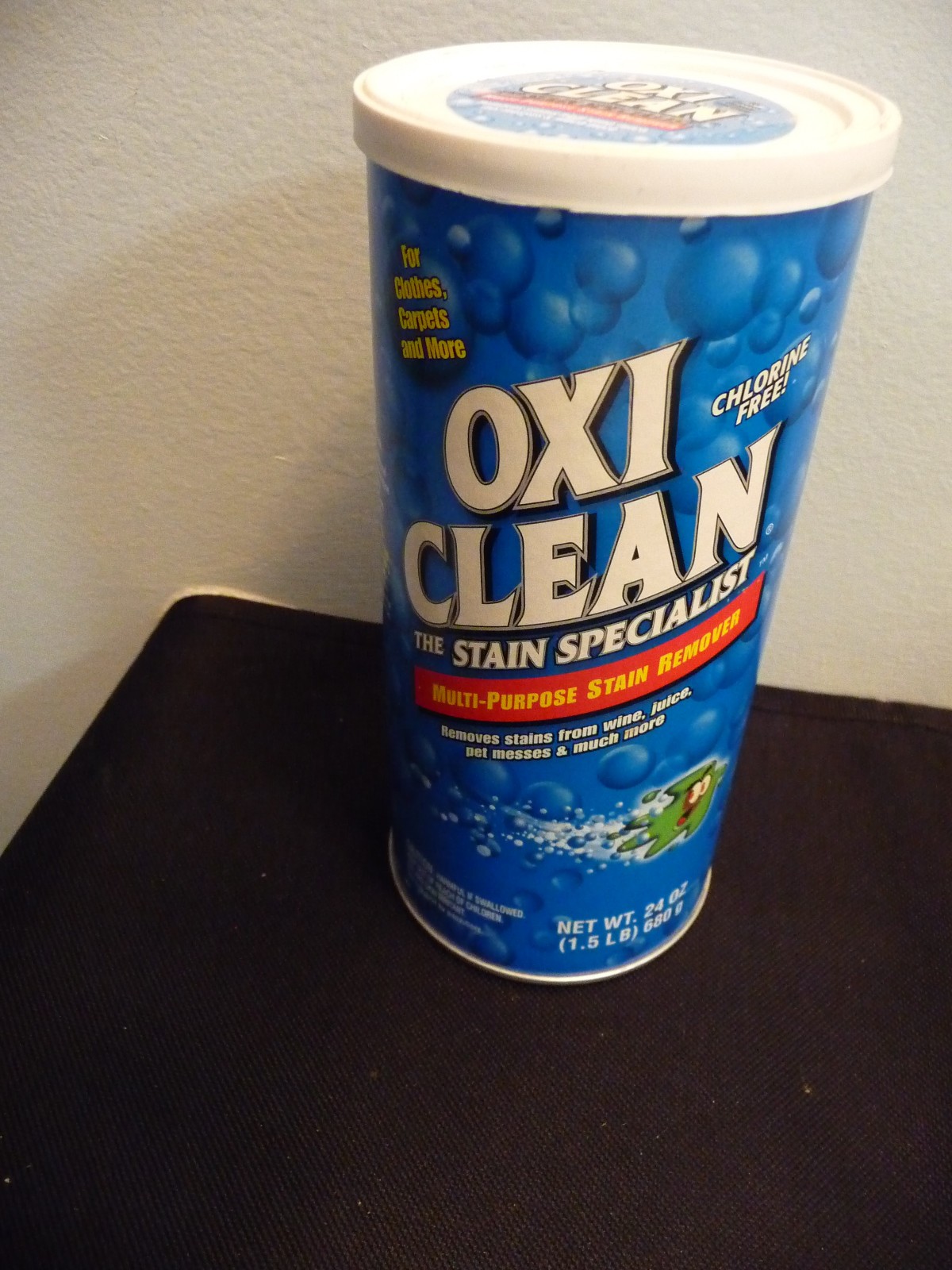 OXICLEAN Stain Remover Powder Orange Glo 24 Oz VTG NEW Sealed Old Stock Blue Can