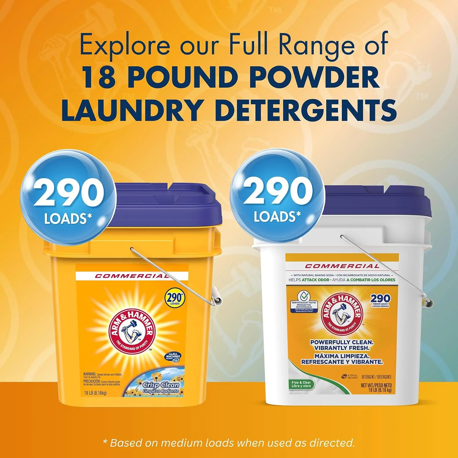 Arm & Hammer Powder Laundry Detergent, Professional Soap for Washing Clothes, 29