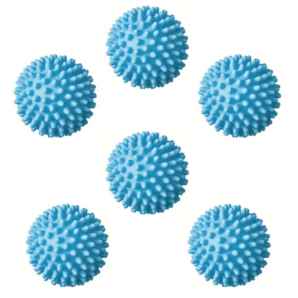 Reusable Laundry Dryer Balls, Sky Blue Plastic Anti-Static Fabric Softener, R…