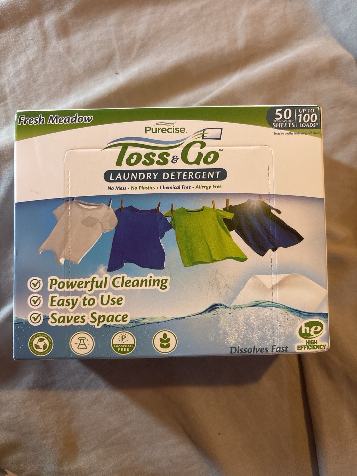 Toss & Go Laundry Detergent Sheets | 50 Sheets, Up to 100 Loads
