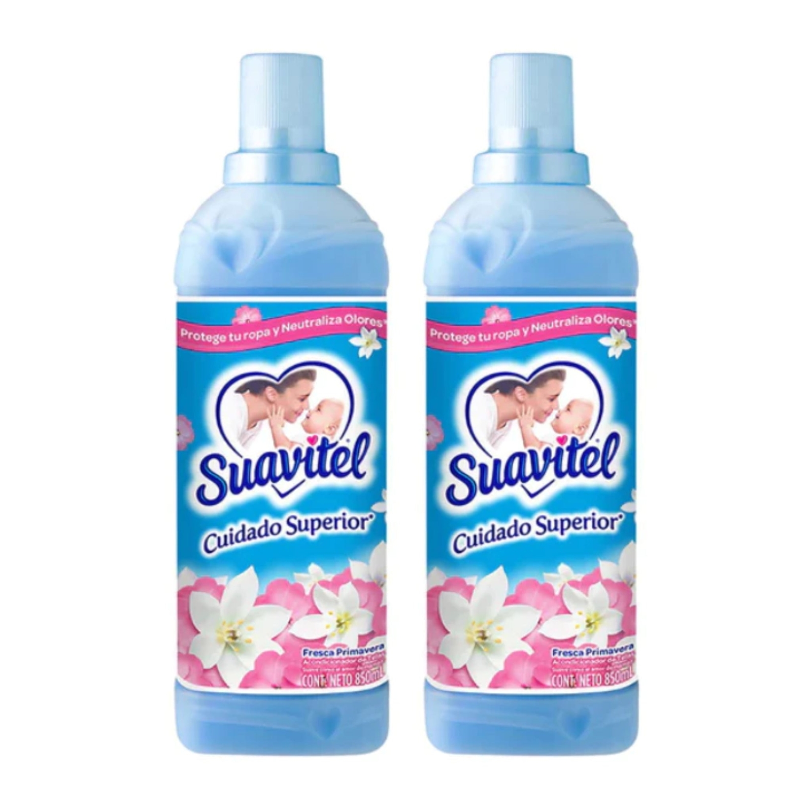 Suavitel Fabric Softener – Fresca Primavera Cuidado Superior, 850ml (Pack of 2)
