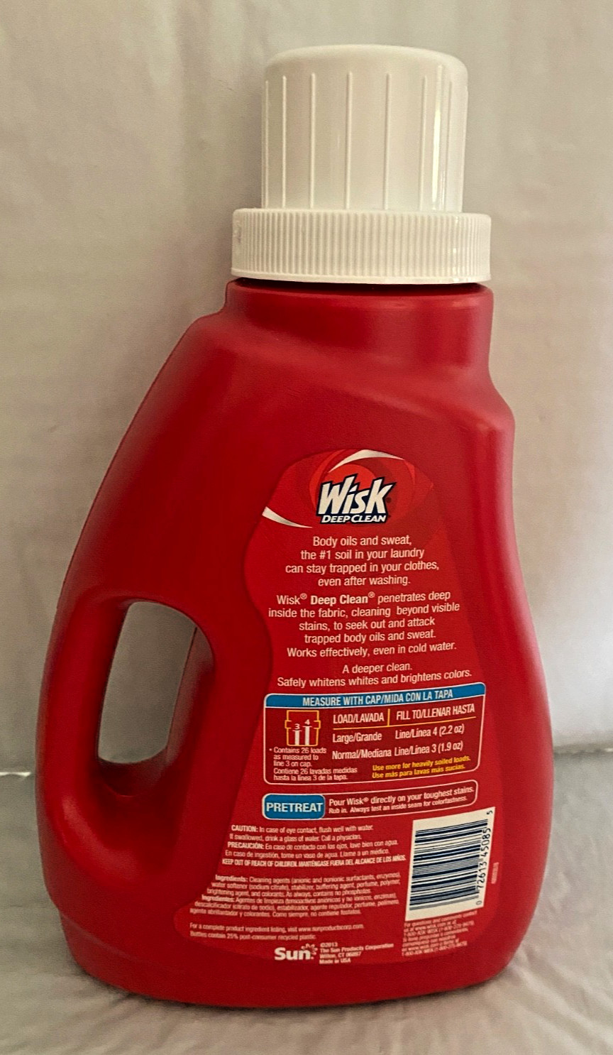 Wish Deep Clean Plus OXI Complete HE Laundry Detergent MicroCleaners 50 oz, NEW