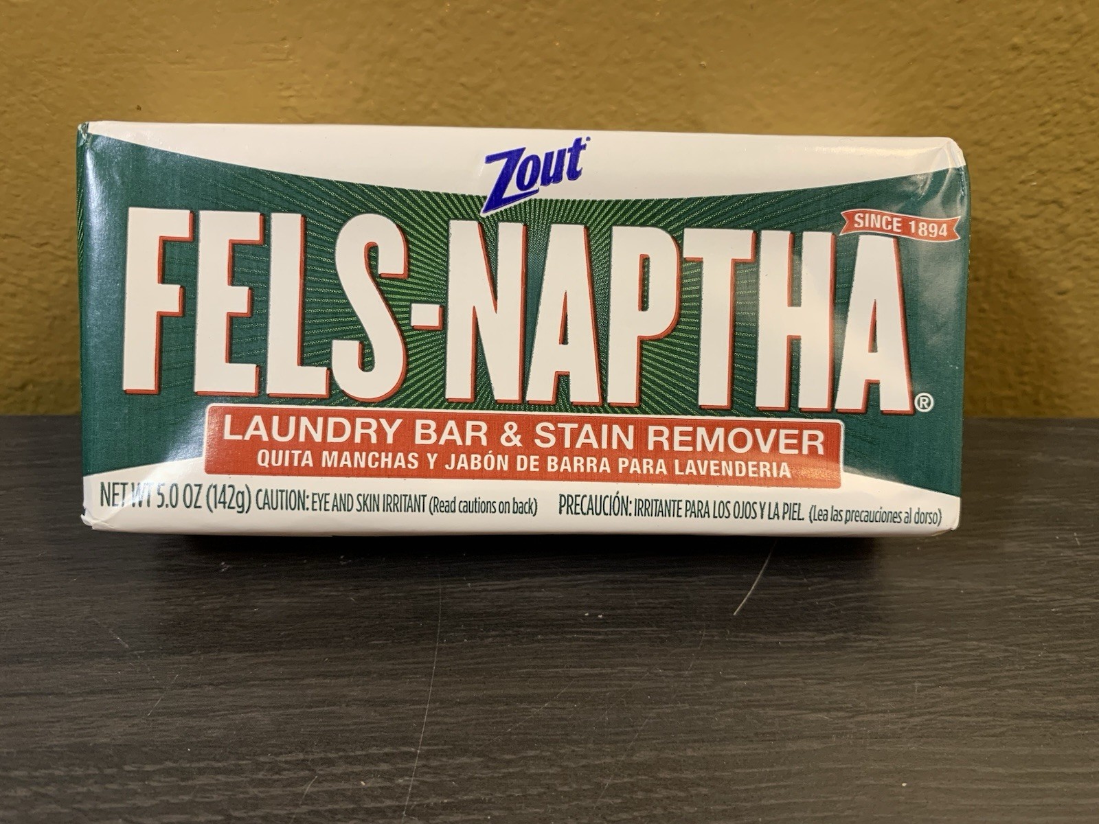 Zout Fels-Naptha Laundry Bar, Stain Remover Soap, 5 oz