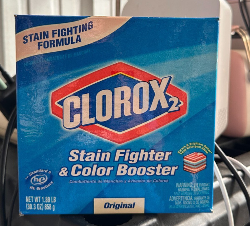 Clorox 2 Stain Fighter and Color Booster Detergent, 1.89 LB box Original Scent
