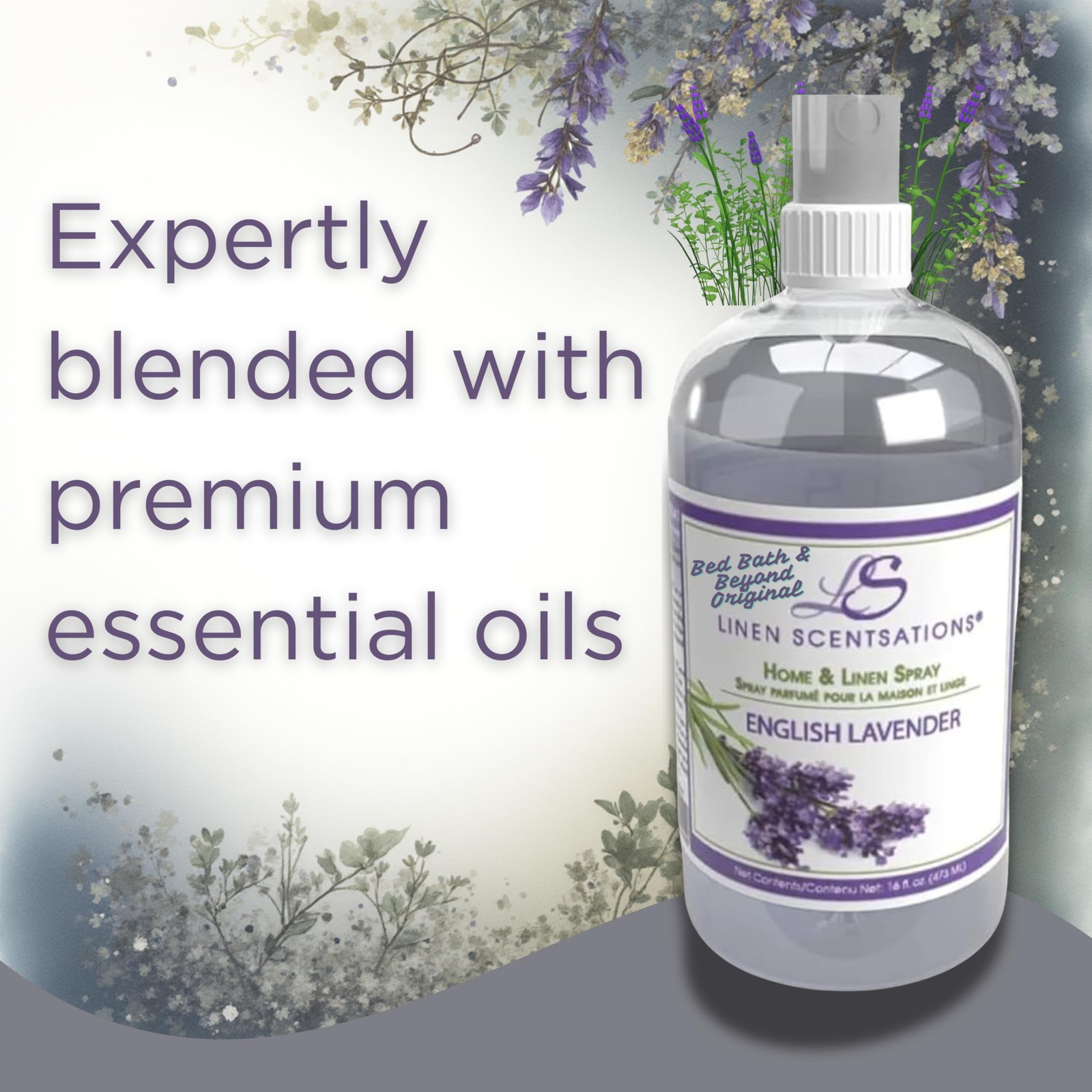 Linen Scentsations Fabric and Linen Spray 2 Pack, English Lavender, 16oz x2 (…