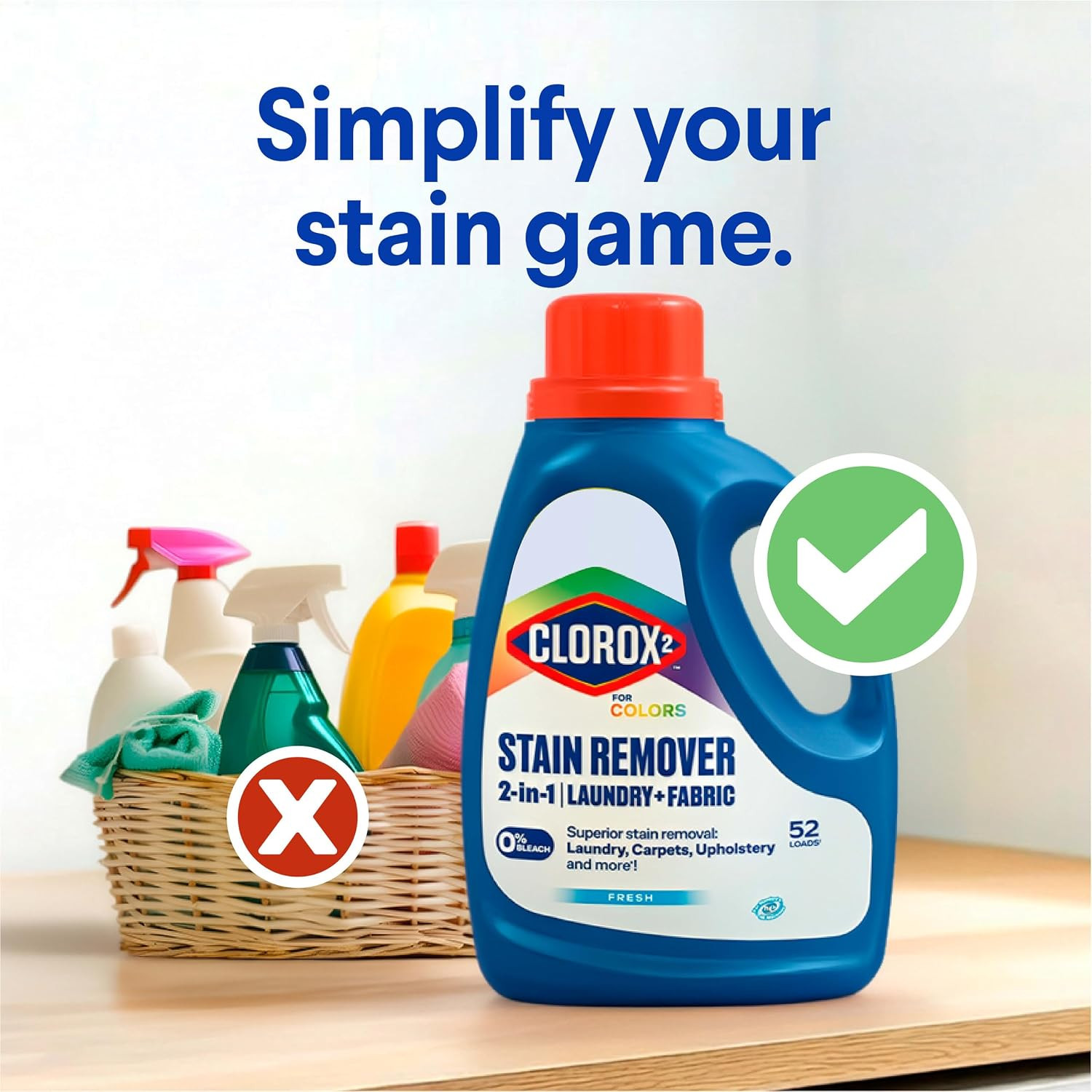 Clorox 2 for Colors Stain Remover and Laundry Additive, Original, 33 Fluid Ounce