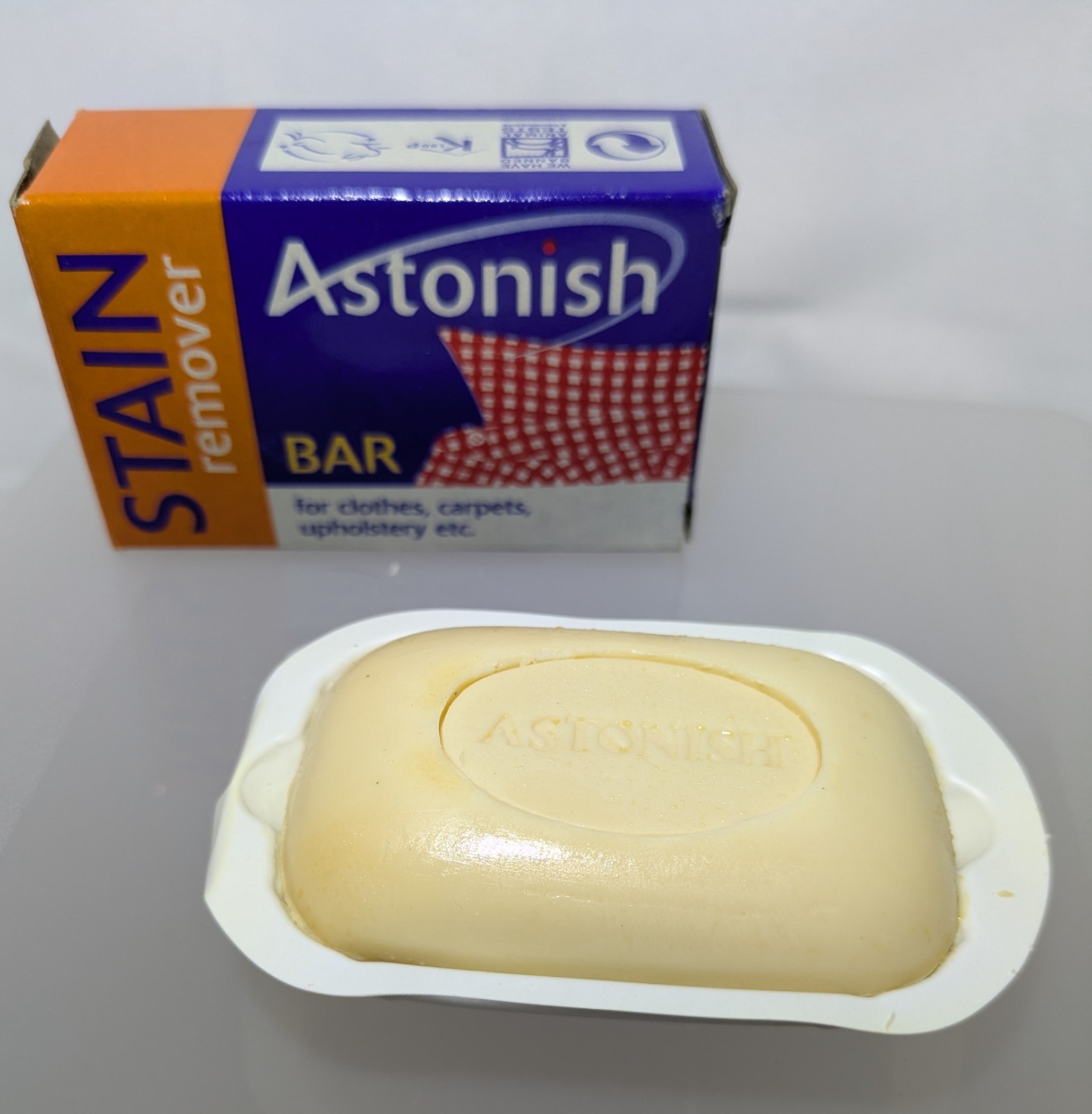 Astonish Stain Remover Bar Cloths, Carpet, and Upholstery Pre Laundry Fabric 75g