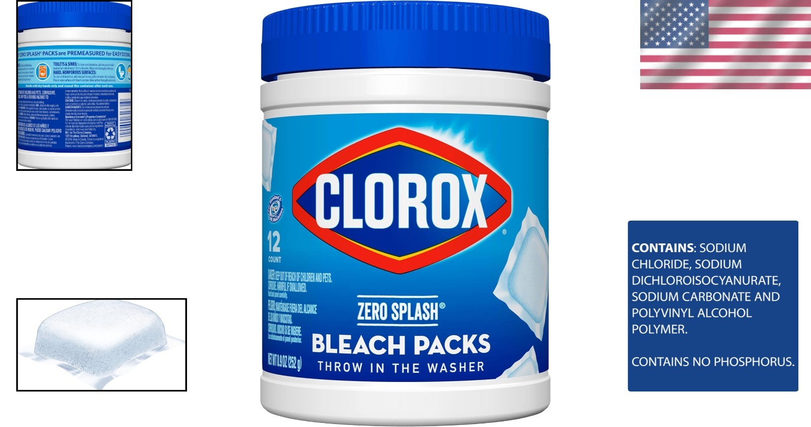Control Bleach Packs – 12 Convenient Tablets for Stain-Free Laundry Solutions