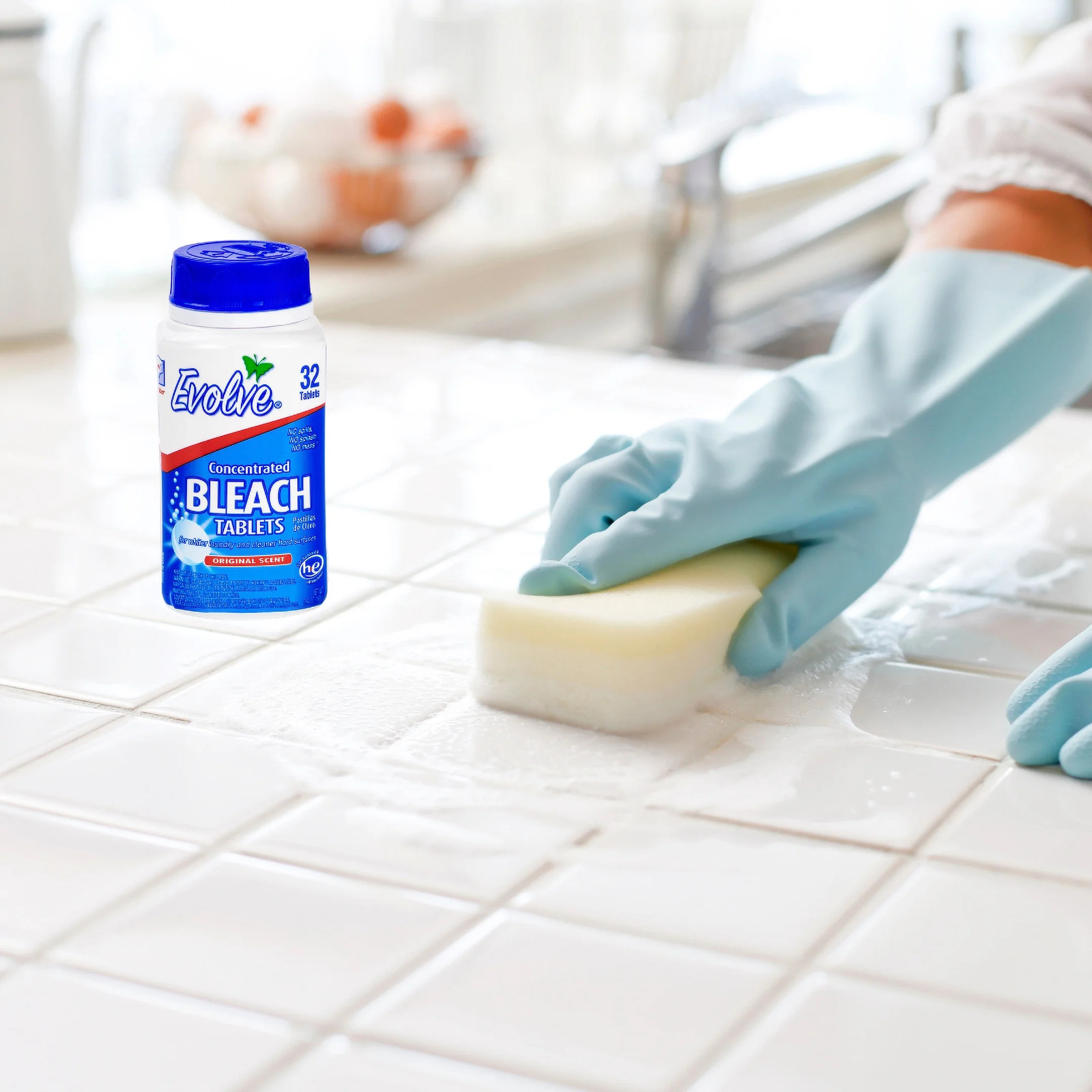 (3 Pack) Concentrated Bleach Tablets, 5.64 Oz, Linen Breeze Scent, 32 Count