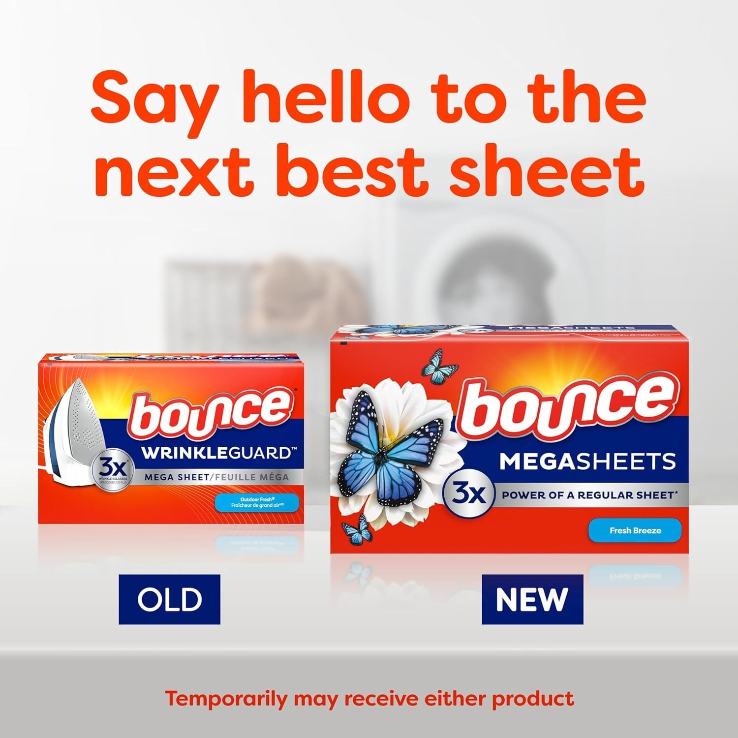 Bounce Wrinkle Guard Mega Fabric Softener Dryer Sheets, 130 Ct