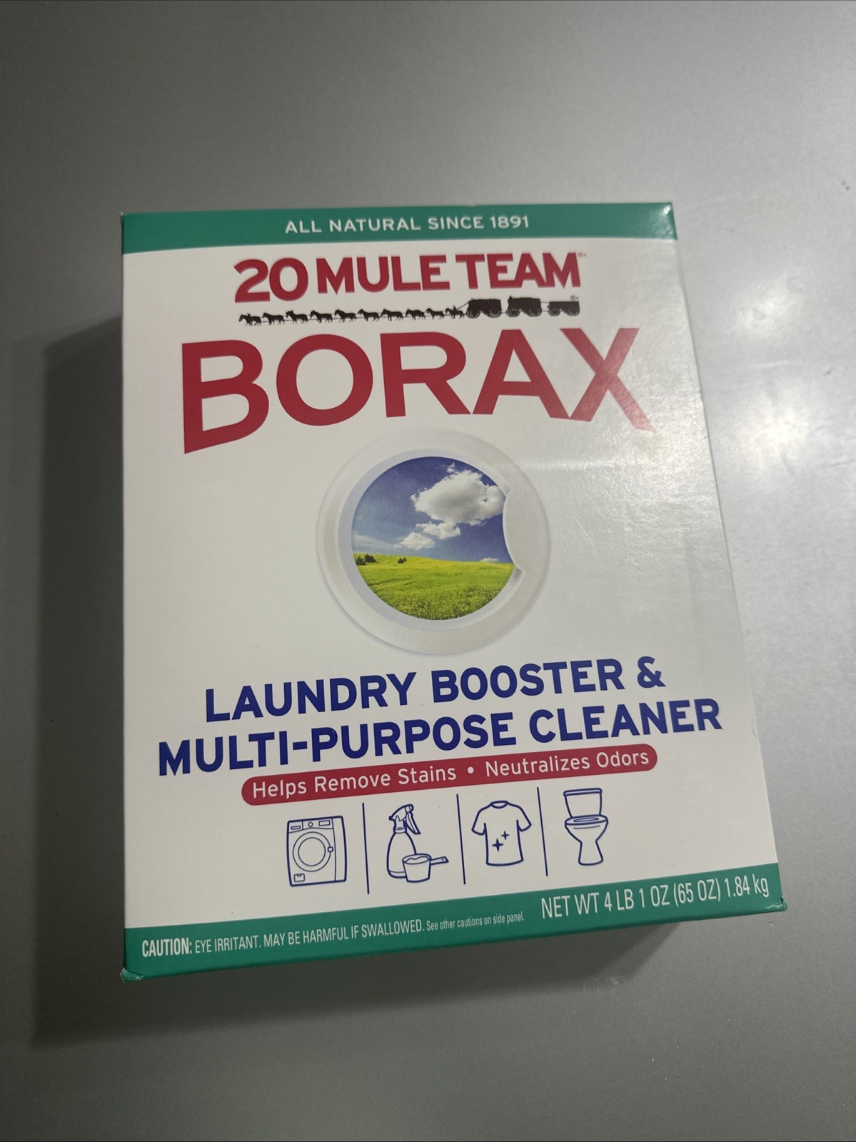 20 MULE TEAM Laundry Detergent All Natural Booster Multi Cleaner-65Oz Pack of 4-