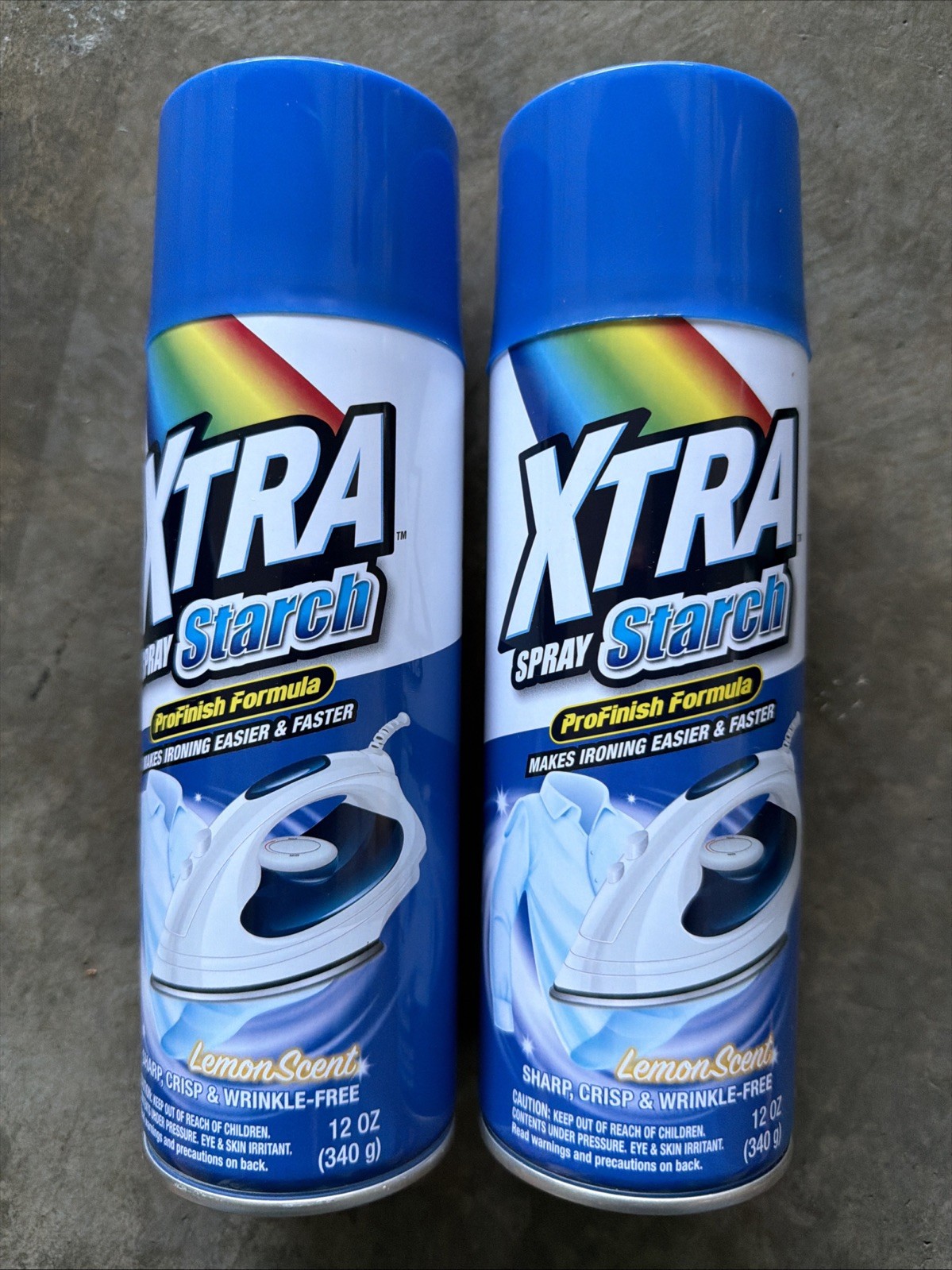 XTRA SPRAY STARCH LEMON SCENTED PRO FINISH FORMULA 12oz 2 PK 🔹
