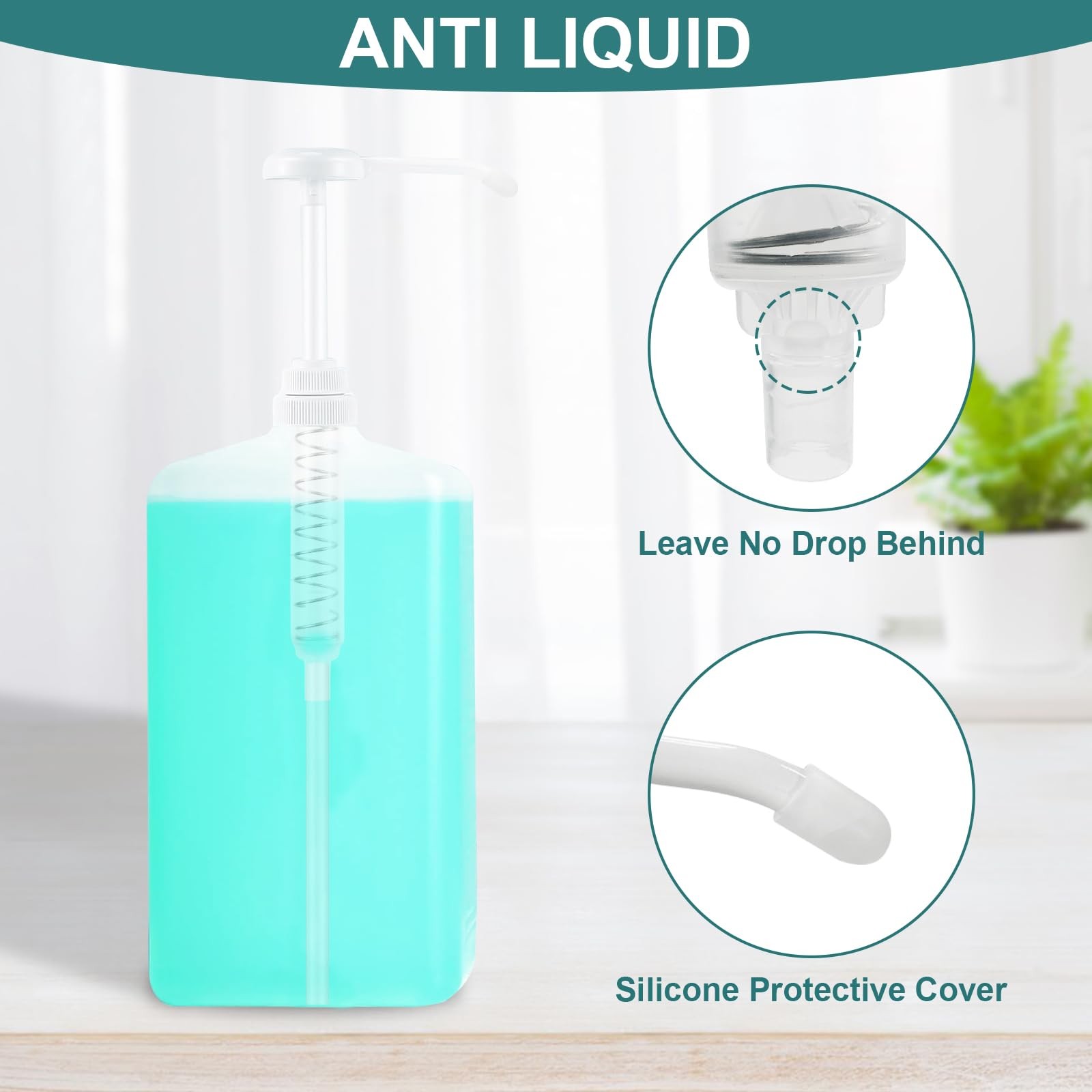 4Pk Gallon Pump Dispenser Pump for 5 Gallon Bucket Gallon Jug Laundry Soap Tool