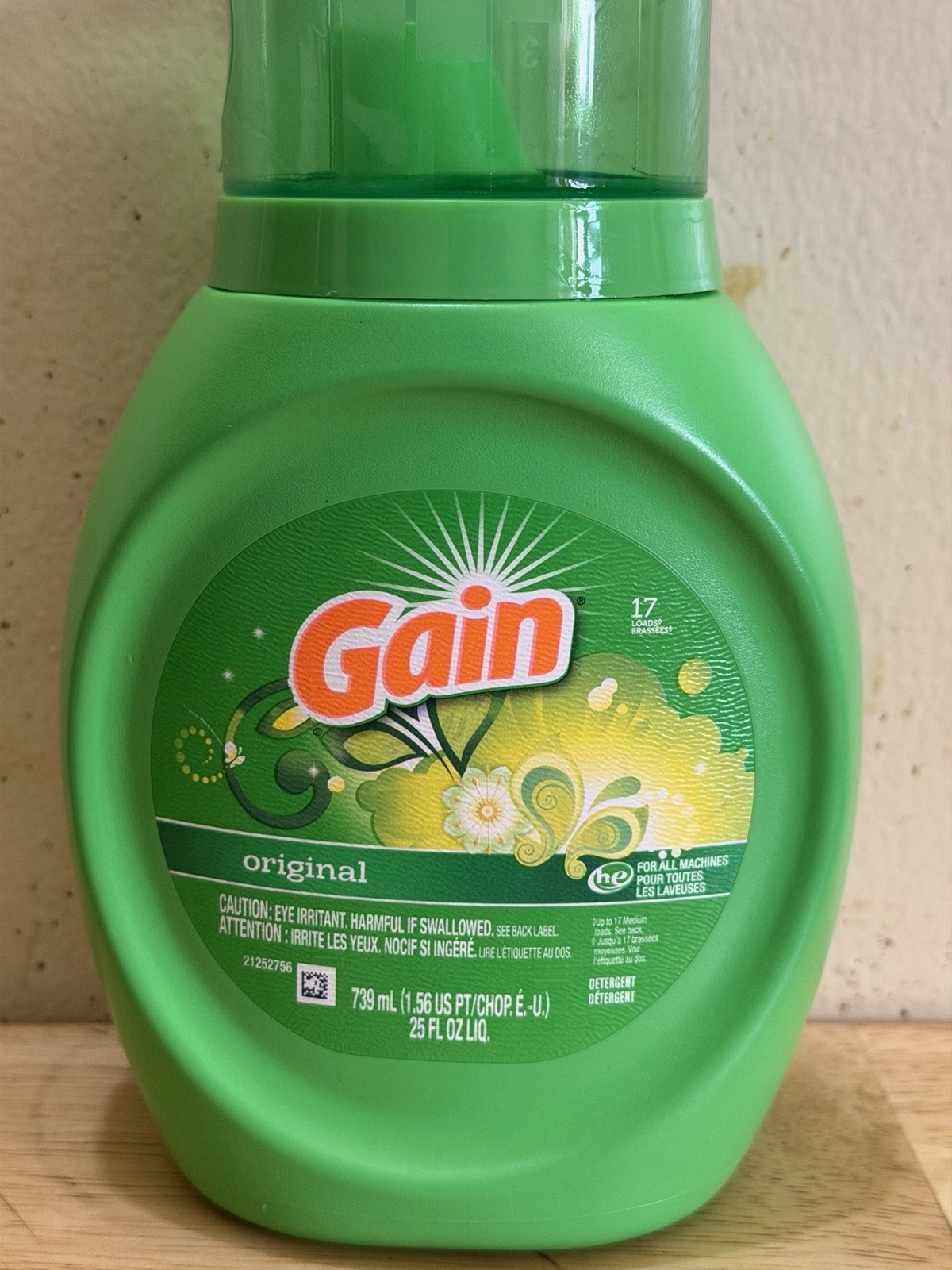 Gain Original Scent Liquid Laundry Detergent HE, 17 Loads, 25 fl oz