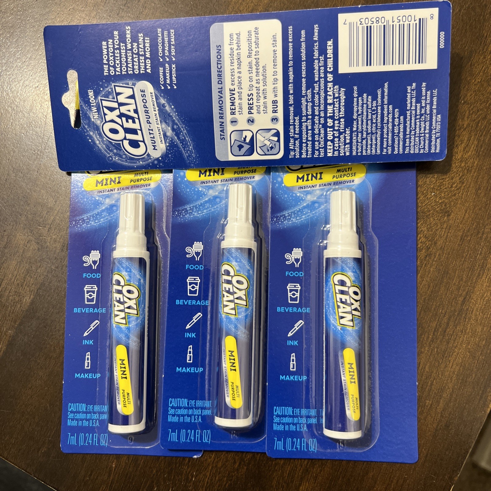 OxiClean Mini On the Go Stain Remover .24 oz/7 ml Sticks Lot of 4
