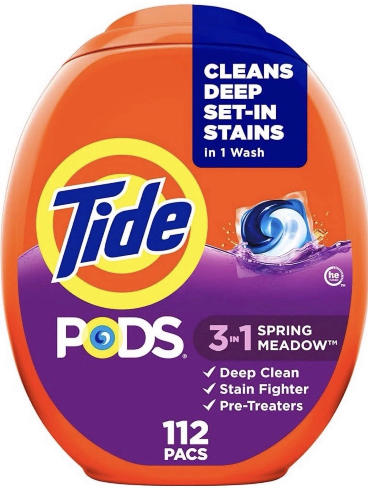 Tide PODS Laundry Detergent Pacs Spring Meadow Scent 112 Count FREE SHIPPING