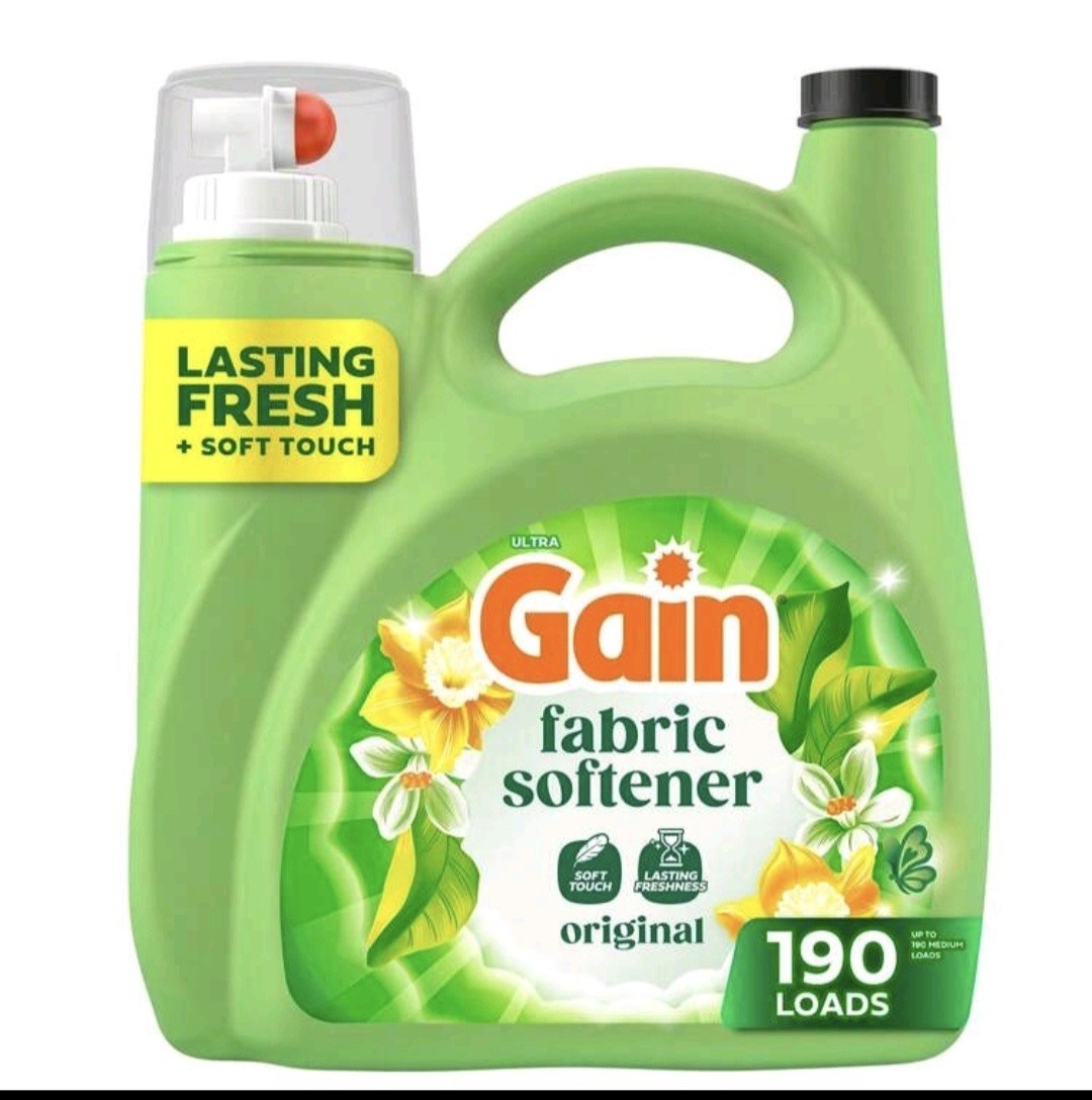 Gain Fabric Softener Liquid 35 oz Floral Scent Anti Static Wrinkle Reducing