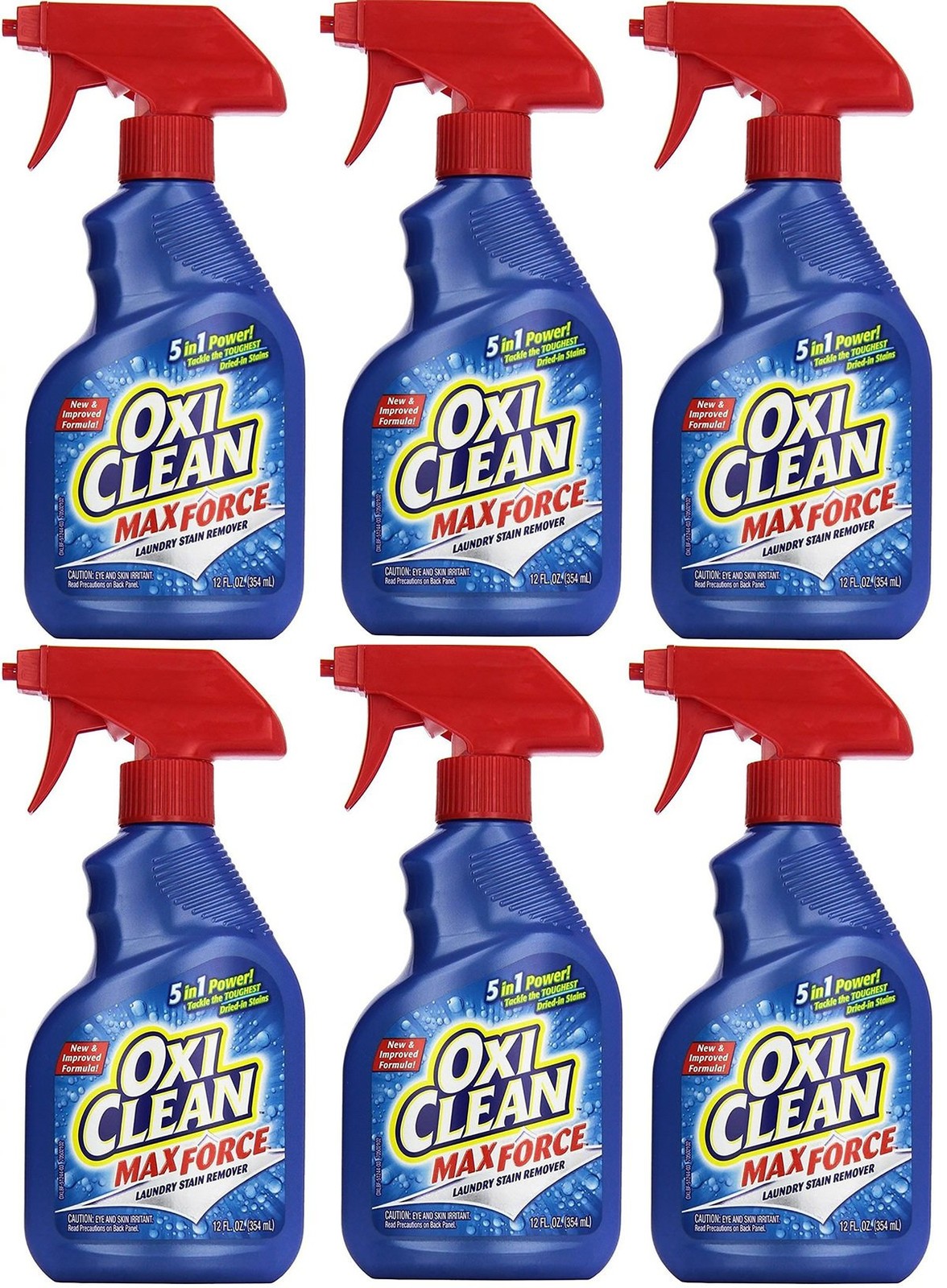 OxiClean MaxForce Laundry Stain Remover Spray 12 oz Pack of 6 Food Stain Lift