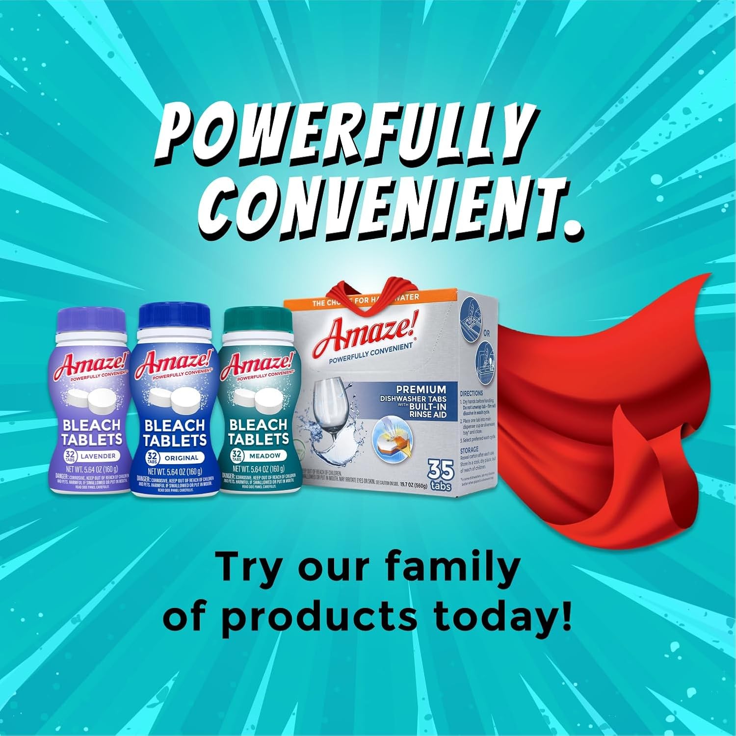 AMAZE Ultra Concentrated Bleach Tablets [32 tablets] – Original Scent – for Laun