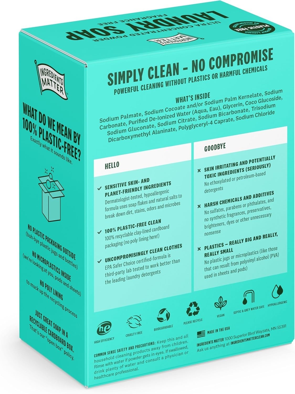 Powder Laundry Soap – Fragrance Free, Hypoallergenic Detergent, Natural & Eco…
