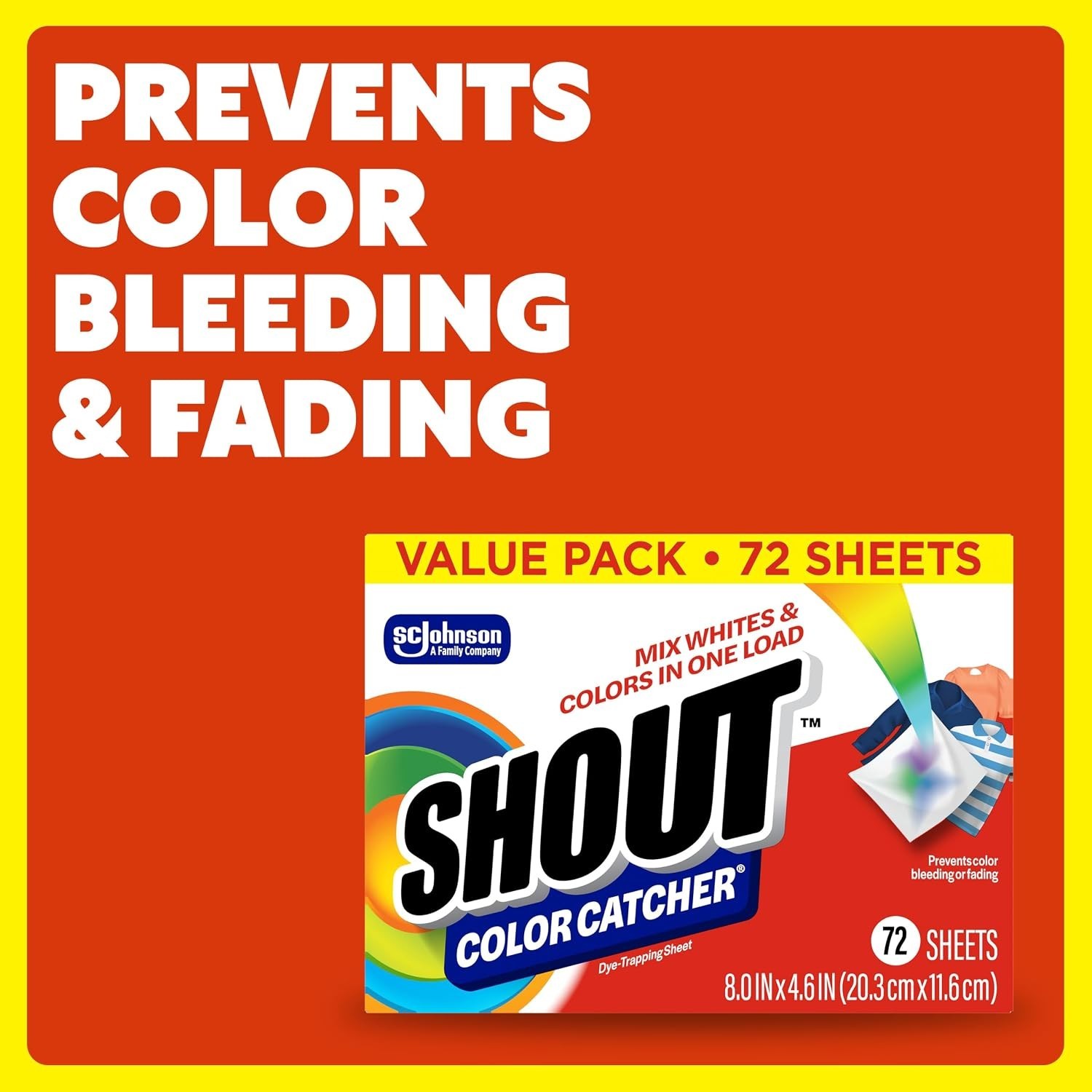 Shout Color Catcher Laundry Sheets – 72 Count to Preserve and Protect Colors