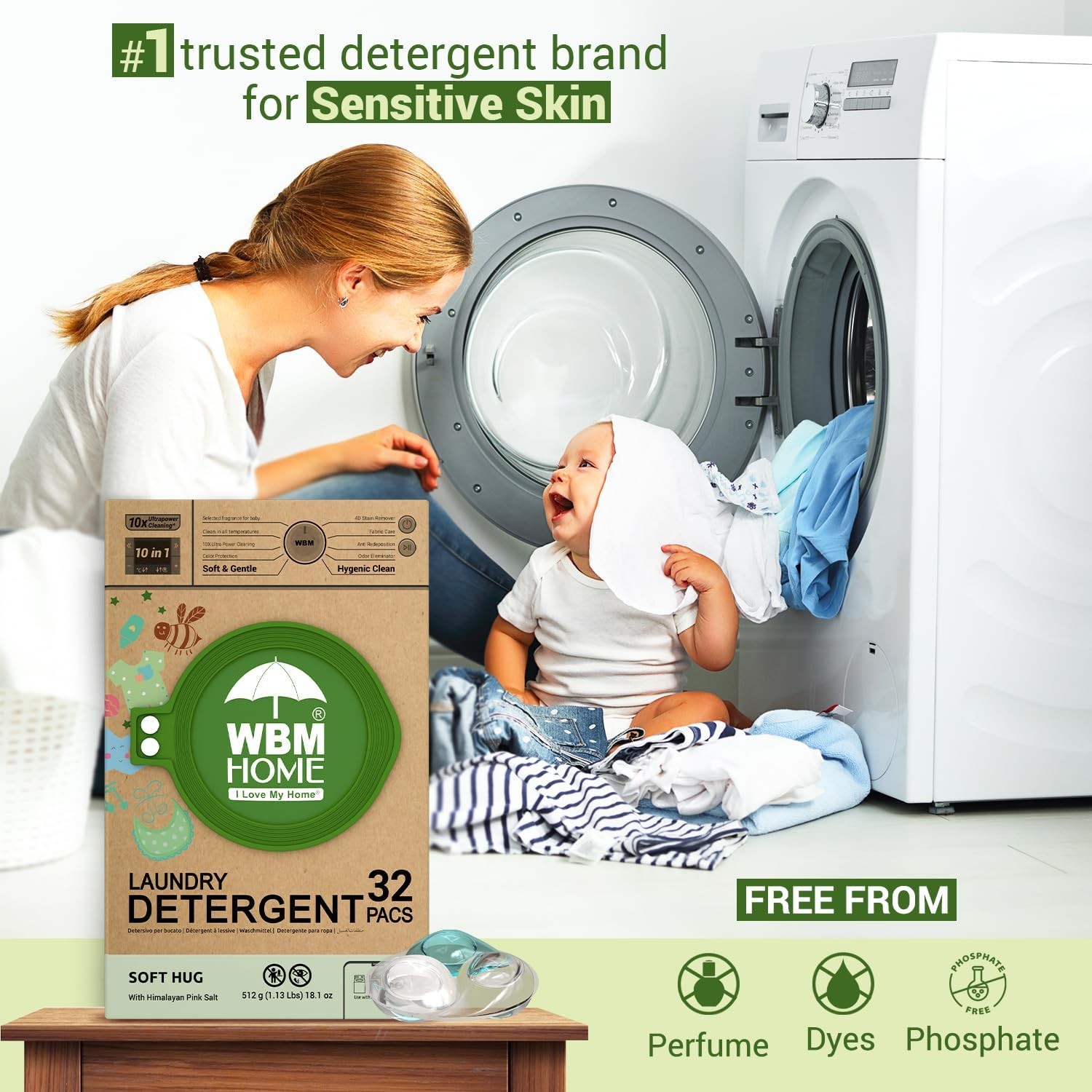 Baby Care Laundry Detergent Pods, 32 Count | Laundry Pods Specially Designed For