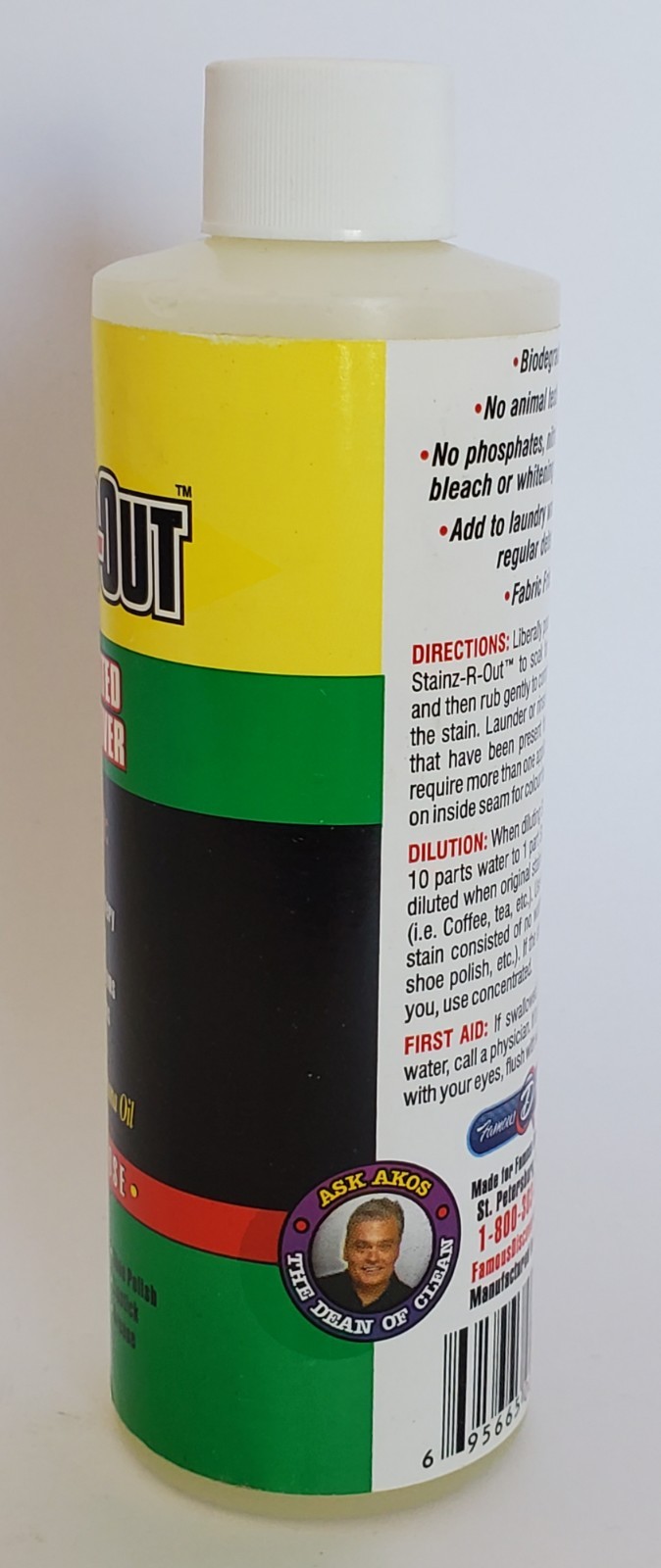 Ultra Stainz R Out Concentrated Stain Remover 8 oz Banana Oil Unopened Bottle
