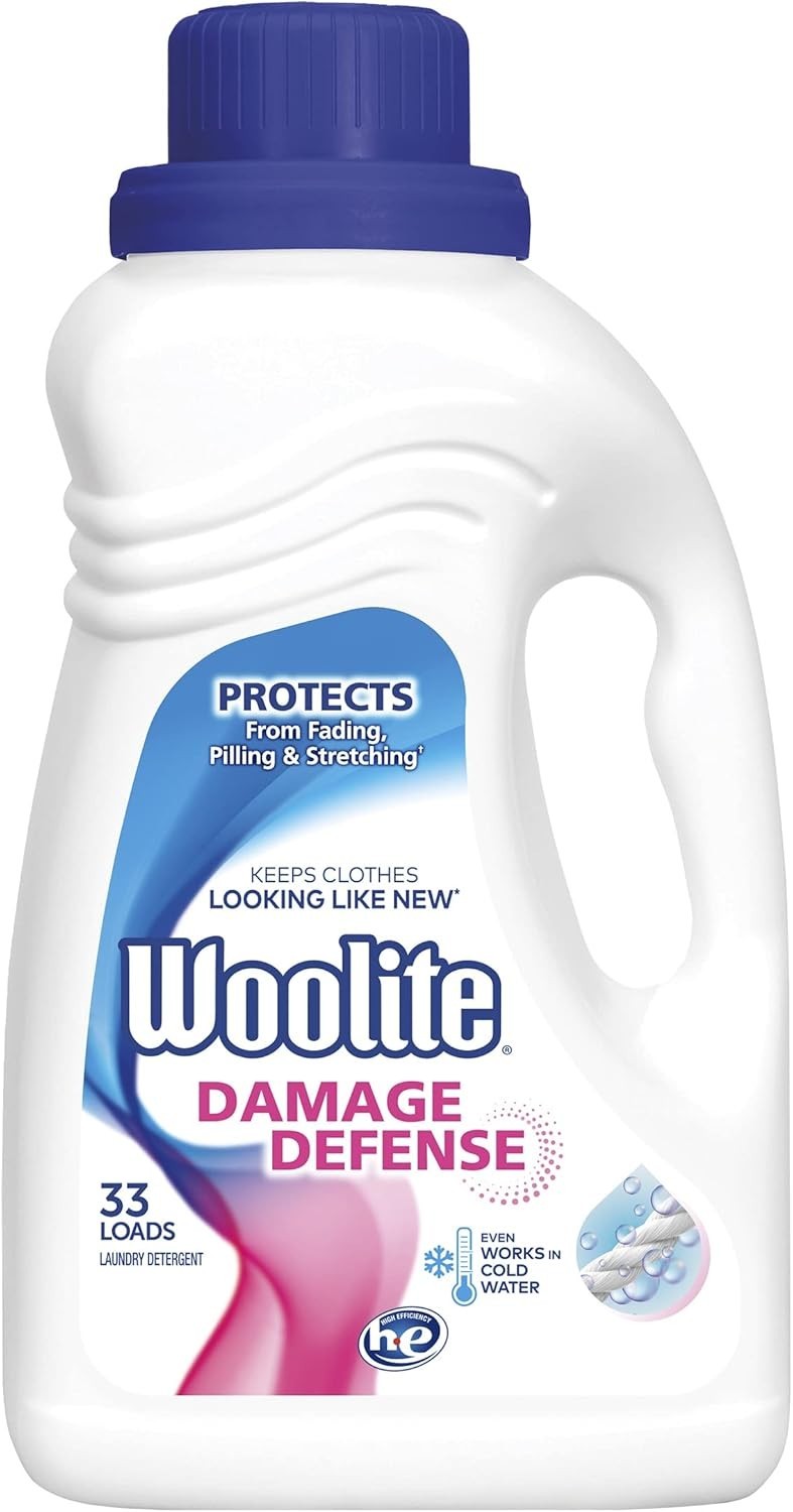 Woolite Damage Defense Laundry Detergent, 33 Loads, 50 Fl Oz, Regular & HE Washe