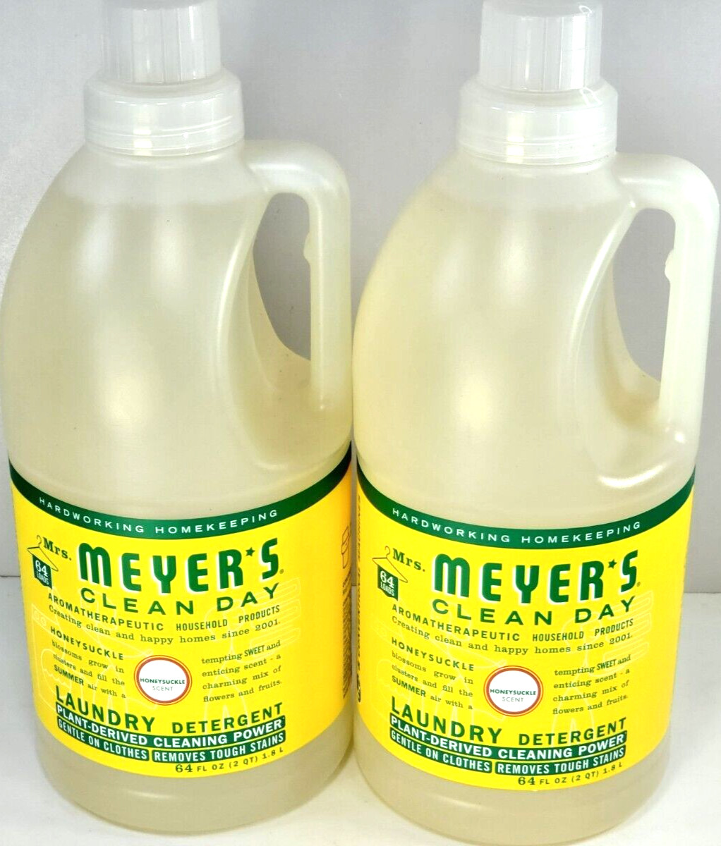 2 Pack – MEYER S Clean Day Laudry Detergent HONEYSUCKLE 64 FL OZ (x2)