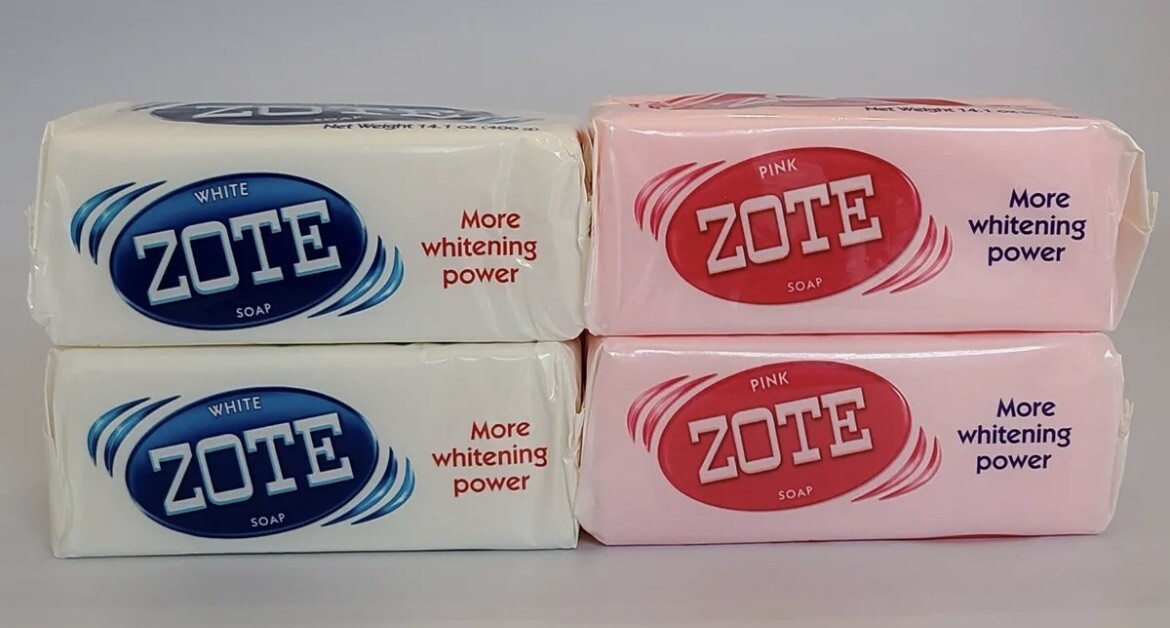 4 PCS PINK or WHITE ZOTE Laundry Bar Soap 14.1 OZ 400g EACH
