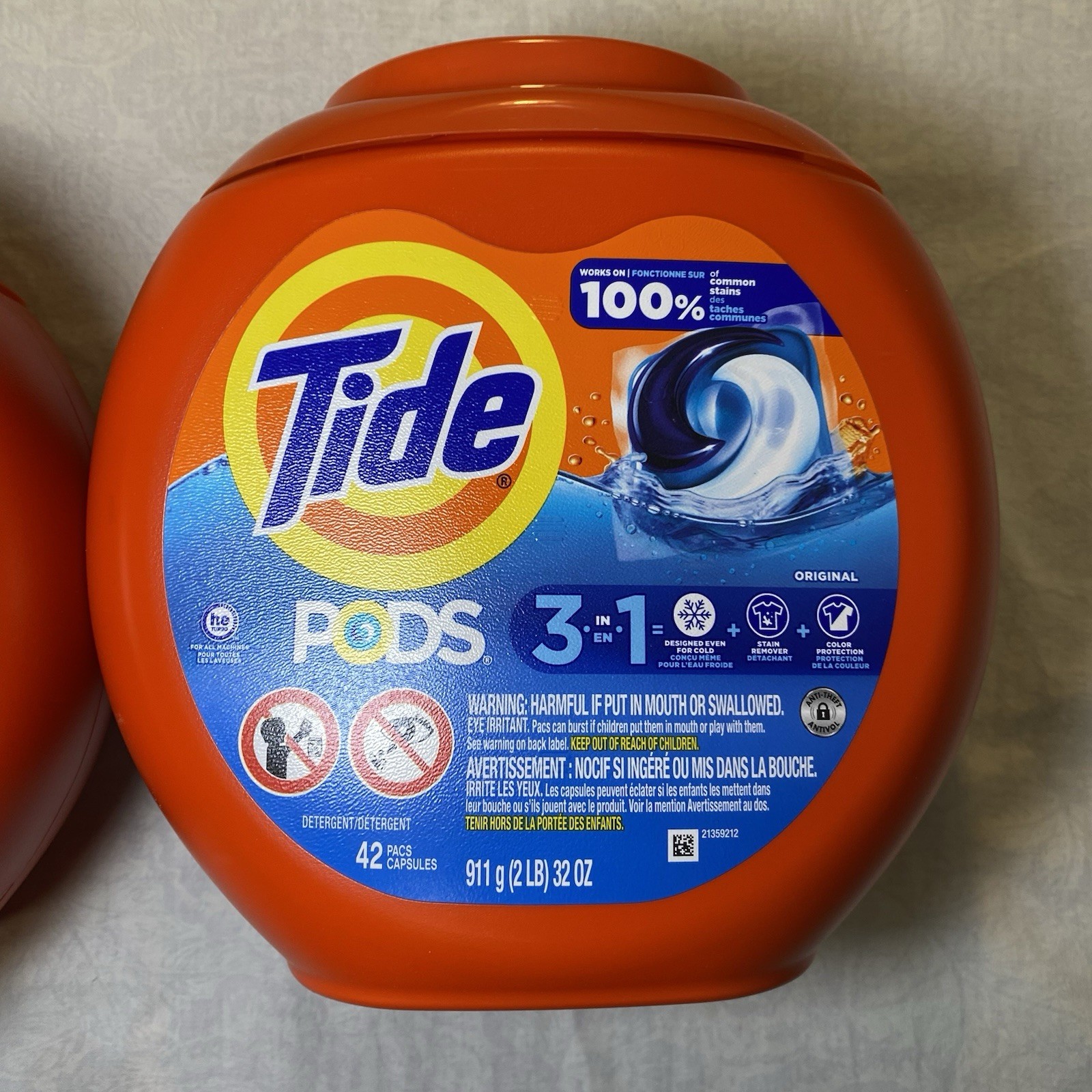 Tide PODS 3in1 Laundry Detergent 42 Count Original / Lot of 2 ( 84 Pods Total )