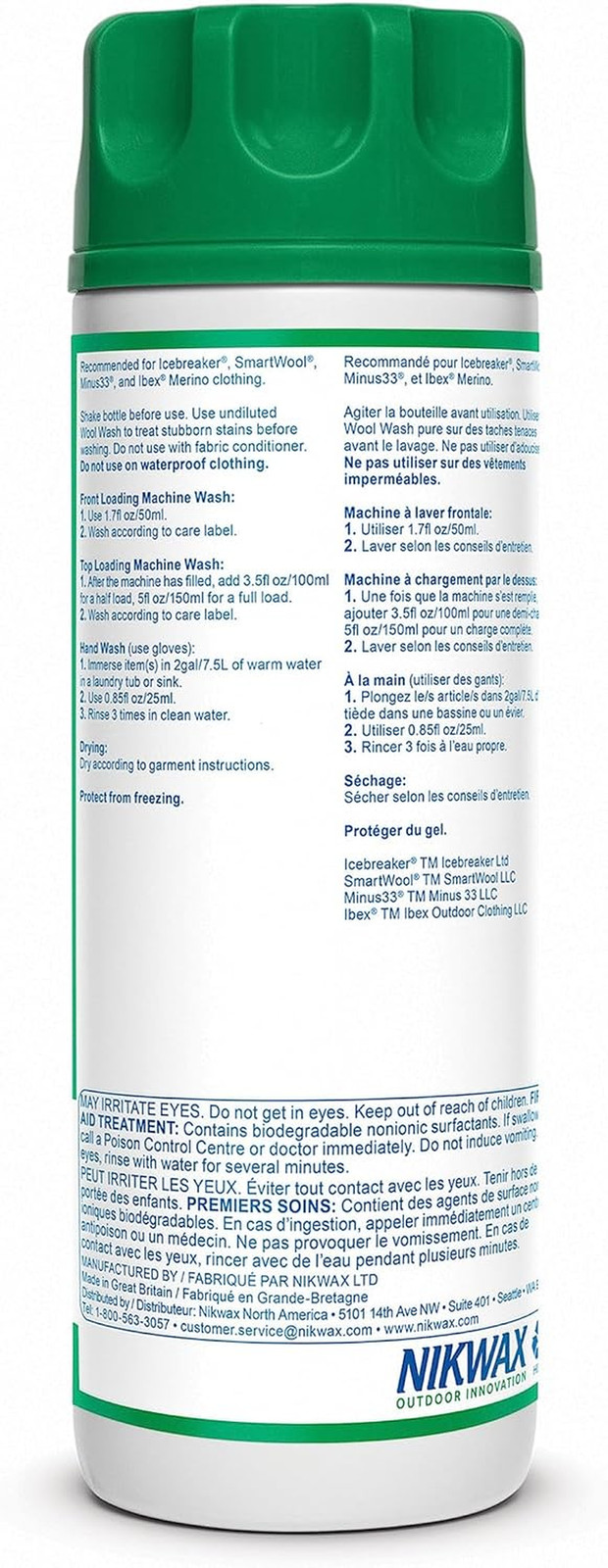 Wool Wash, 300Ml, Deodorize Wool Items, Wool Layers, Safely Cleans Merino Wool B