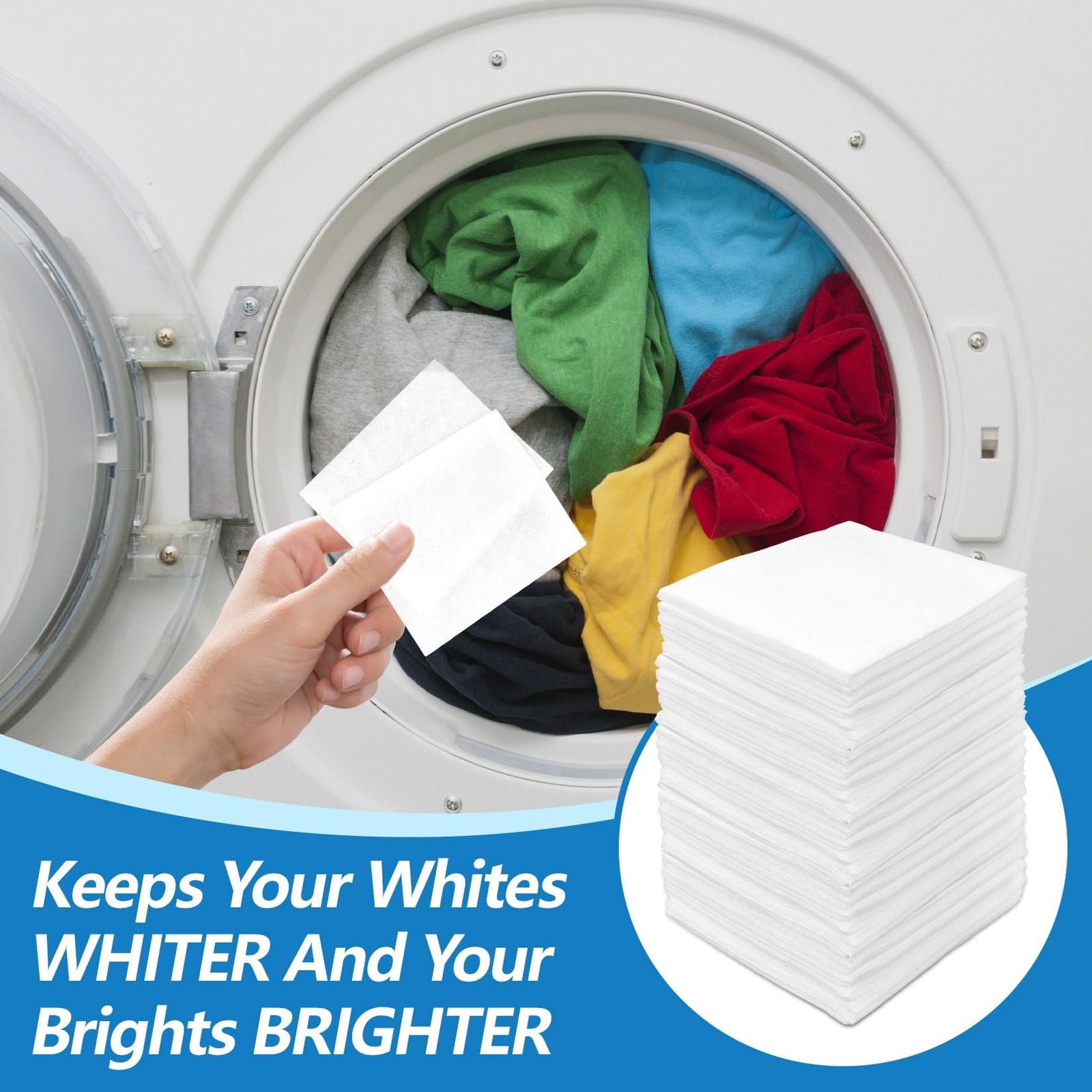 Color Catcher Sheets – 100 Count Dye Trapper for Laundry to Prevent Color Ble…