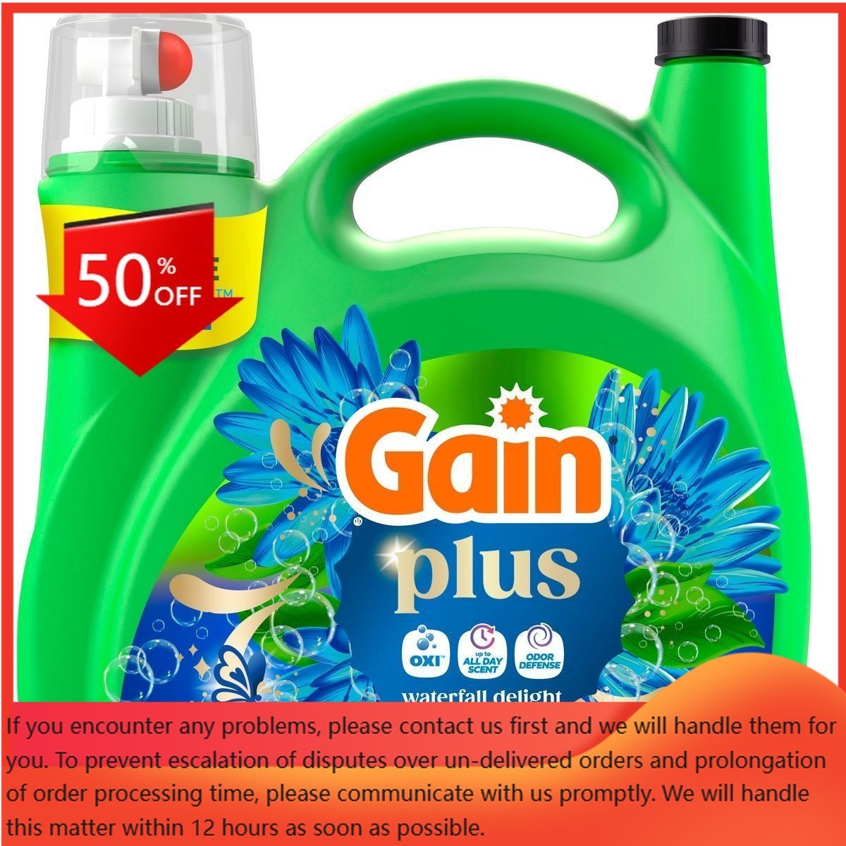 Gain Waterfall Delight Plus Liquid Laundry Detergents 129 Loads – 170oz
