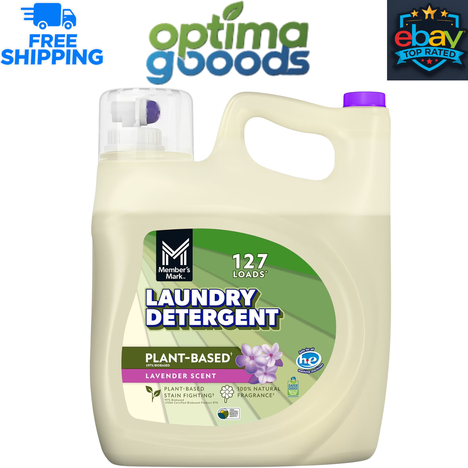 Member’s Mark Plant Based Liquid Laundry Detergent Lavender 196 fl oz 127 Loads