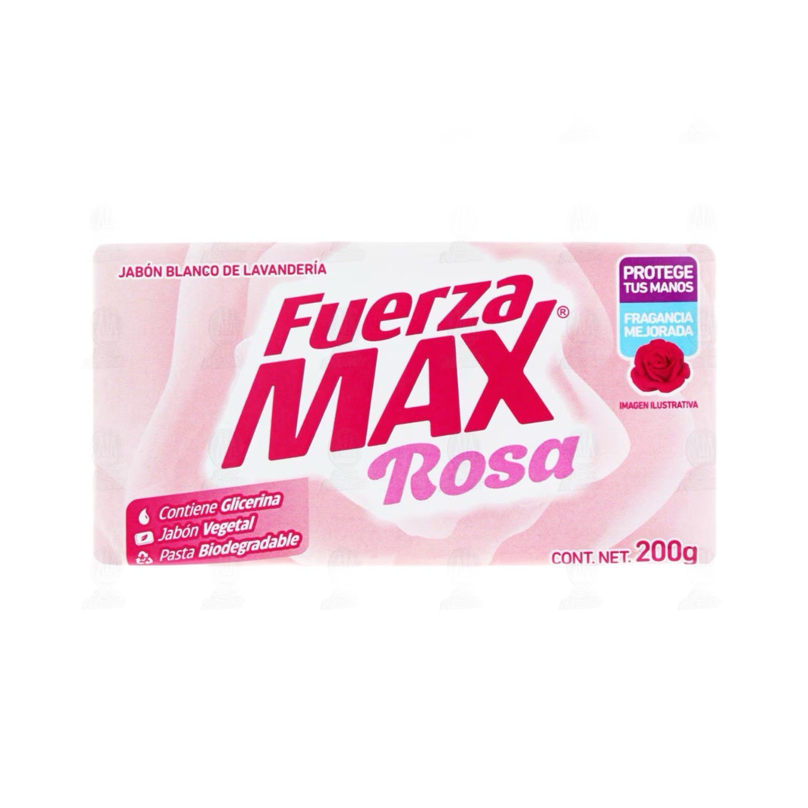 5X FUERZA MAX ROSA 🇲🇽 Bar Laundry Soap, 200g, 3 Pack