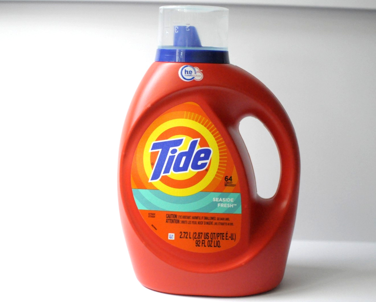 1 Tide Liquid Laundry Detergent SEASIDE FRESH 64 loads 92 fl oz New HE