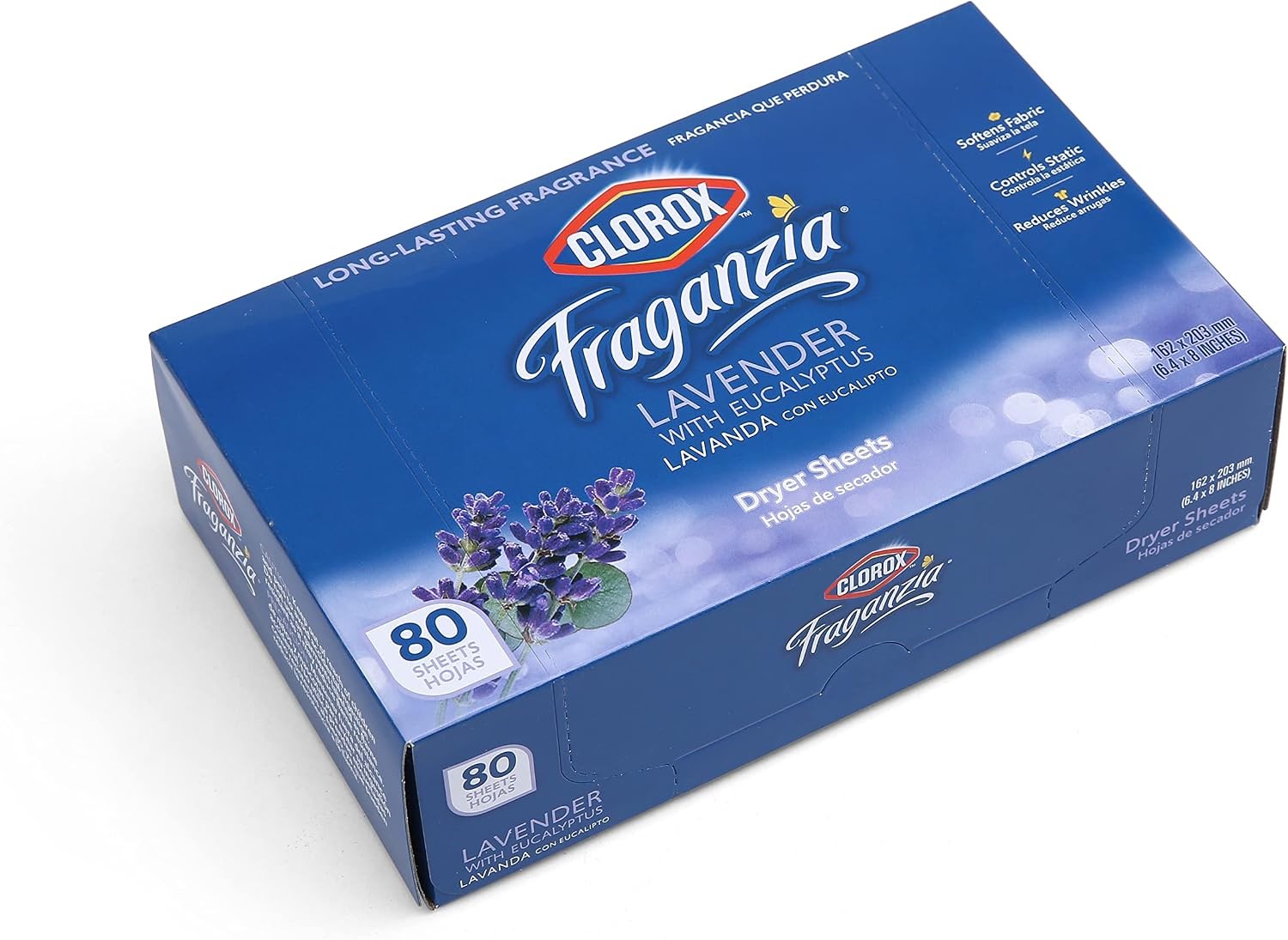 Fraganzia Fabric Softener Dryer Sheets Wrinkle Reducing Anti Static Laundry