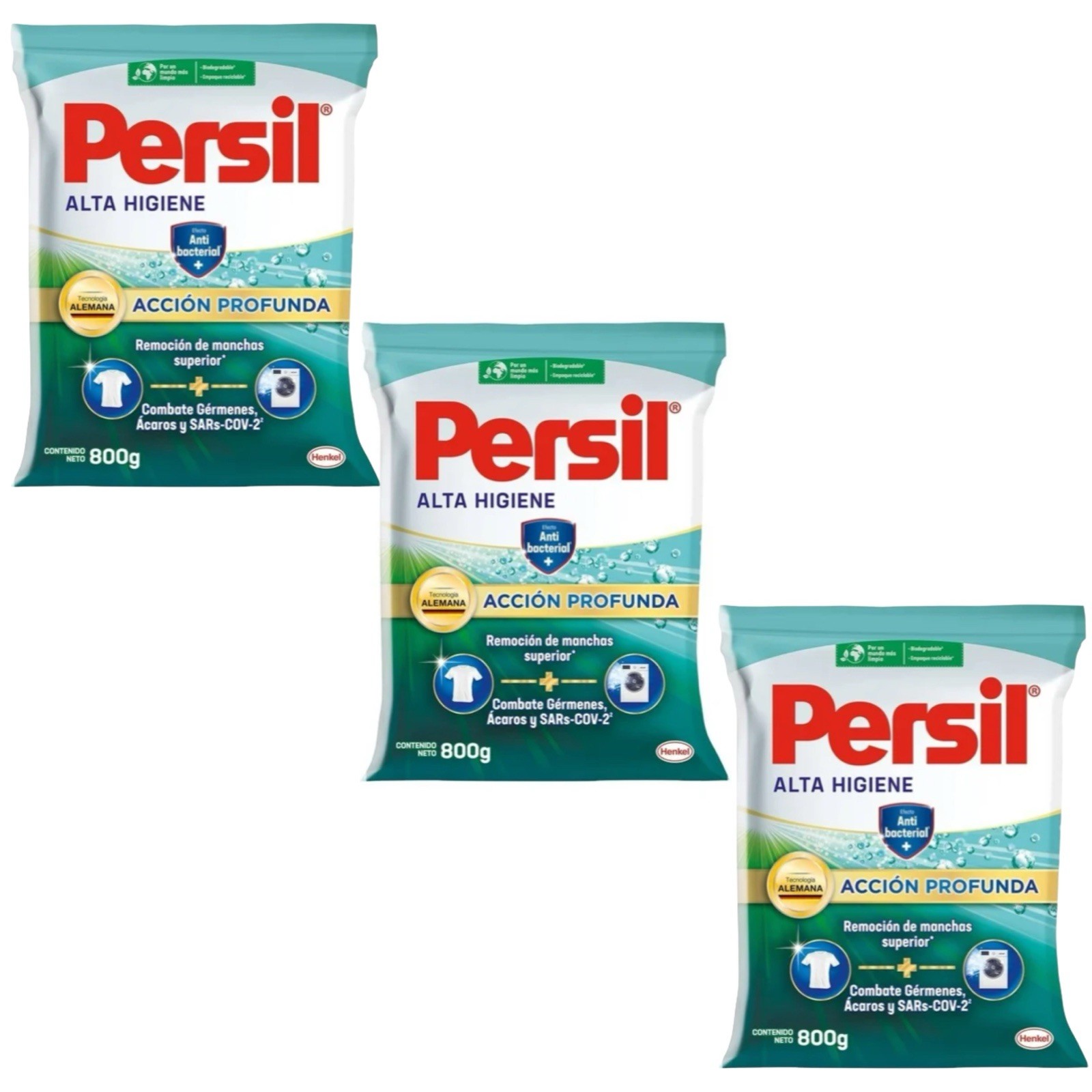 3X PERSIL Alta Higiene 🇲🇽 Powder Laundry Detergent, 800g, 3 Pack
