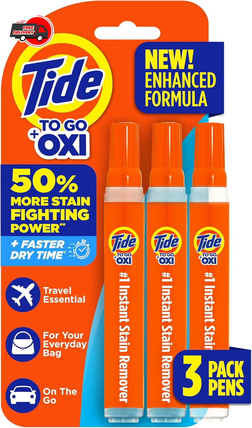 Tide To Go Instant Stain Remover Pen Portable Laundry Stain Solution 3 Count