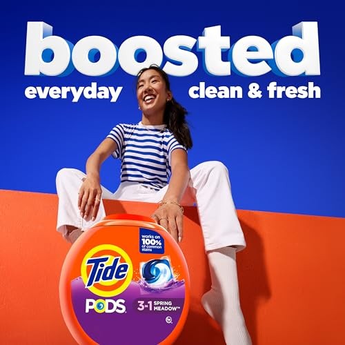 PODS laundry detergent pacs – 3-in-1 Stain 112 Count – Spring Meadow – Pack of 1