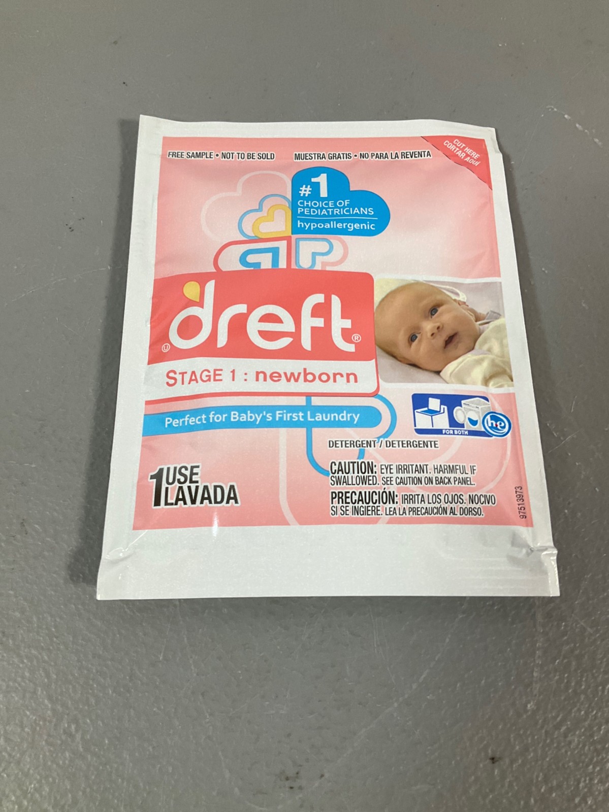 Dreft Hypoallergenic Newborn Baby Laundry Detergent Sample, Pediatrician Recomme