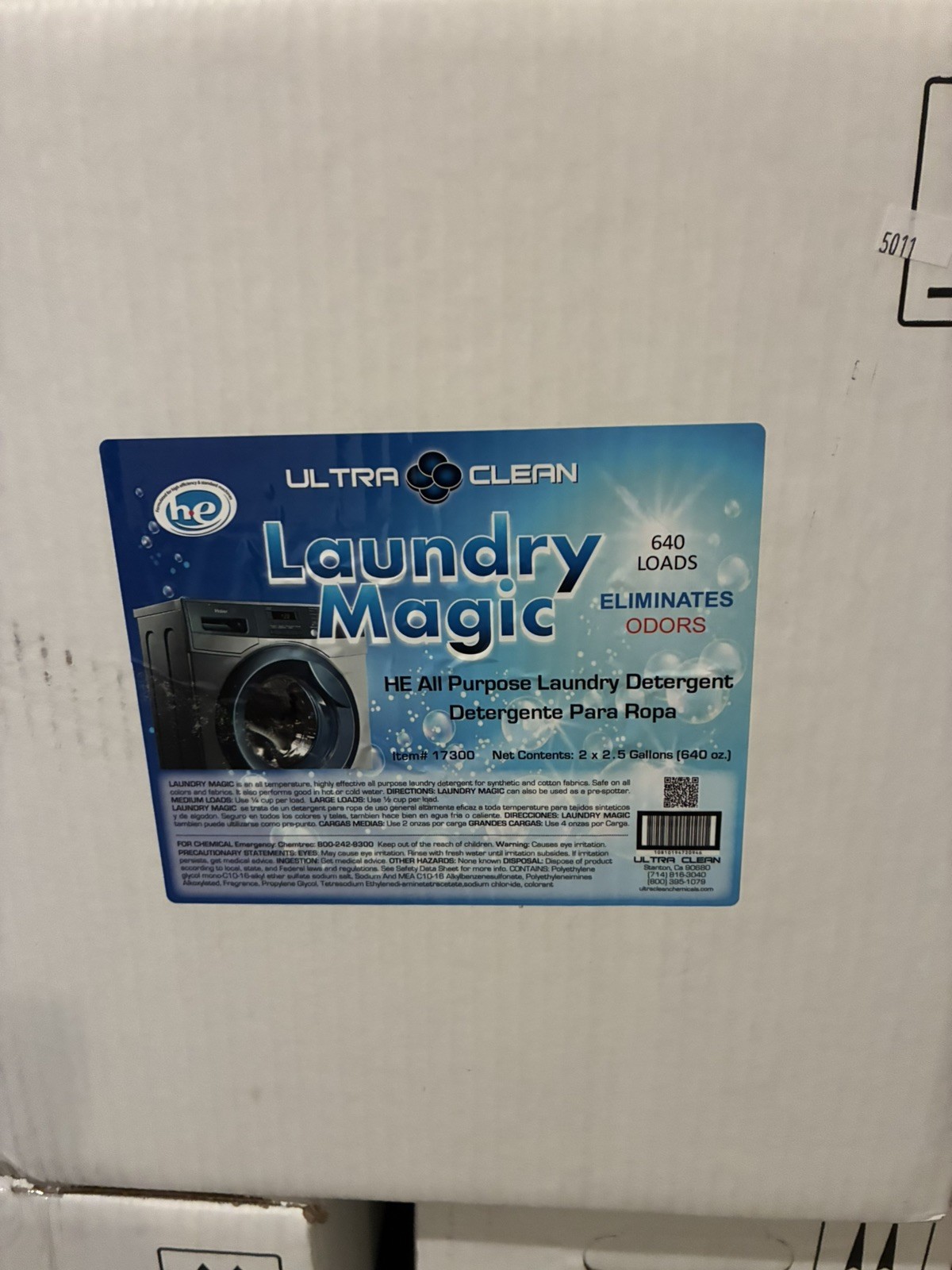 2.5 Gal Laundry Detergent , Up to 320 Loads, Original Blue Liquid, HE